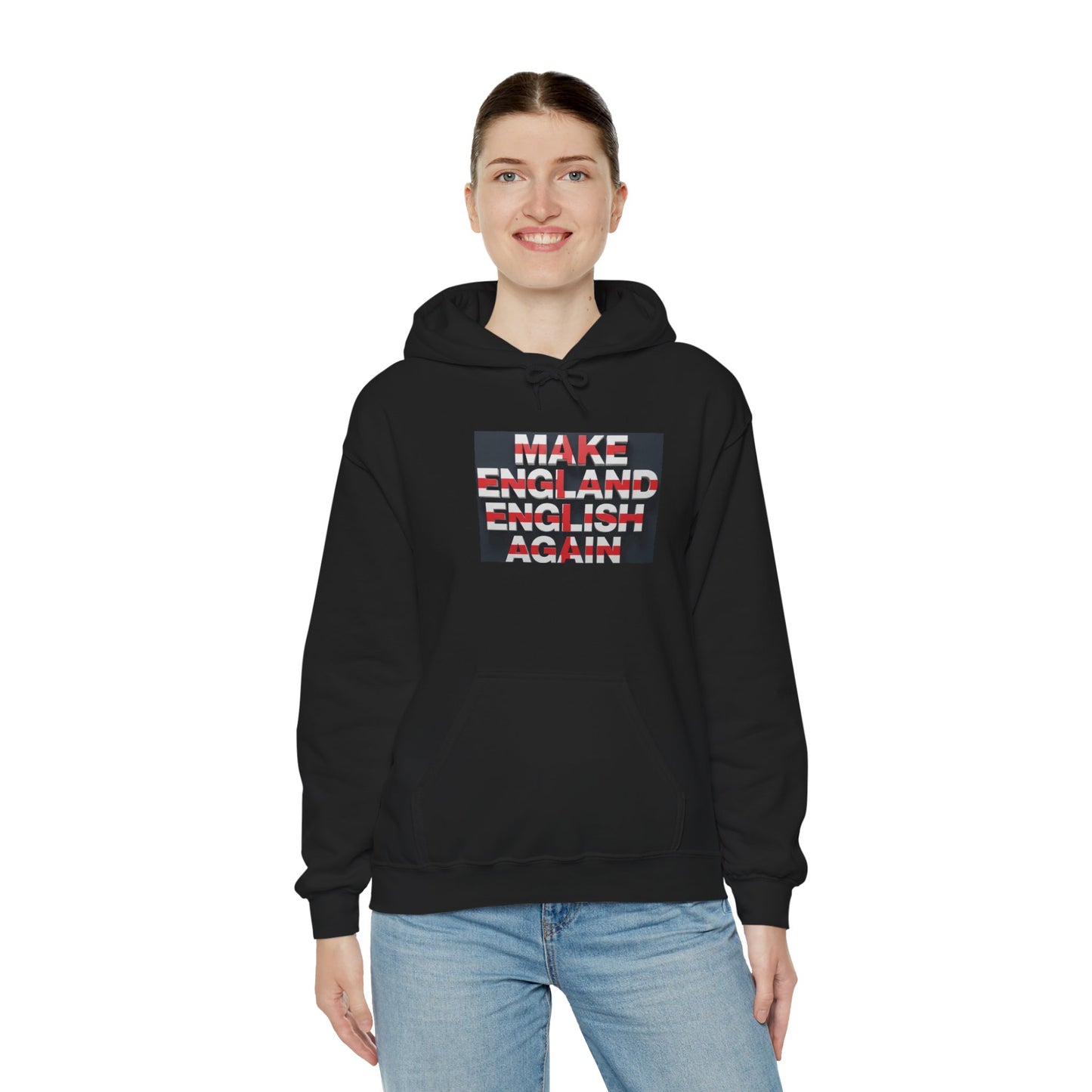 Make England English Again Hoodie - Cozy Unisex Pullover for Casual Wear, Gift for Patriot, British Humor Sweatshirt,