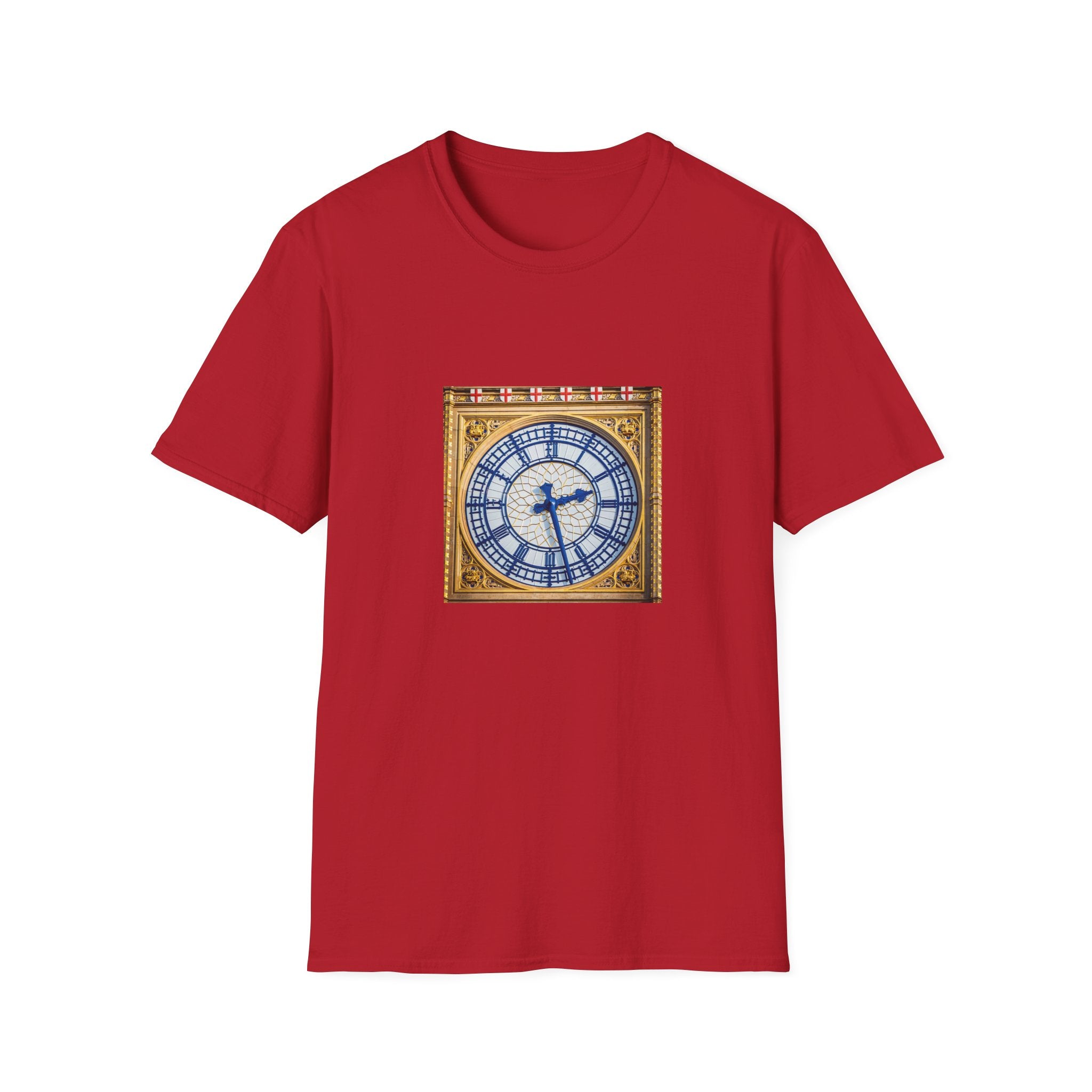 Big Ben Clock Face T-Shirt | London Landmark, Vintage Clock Illustration