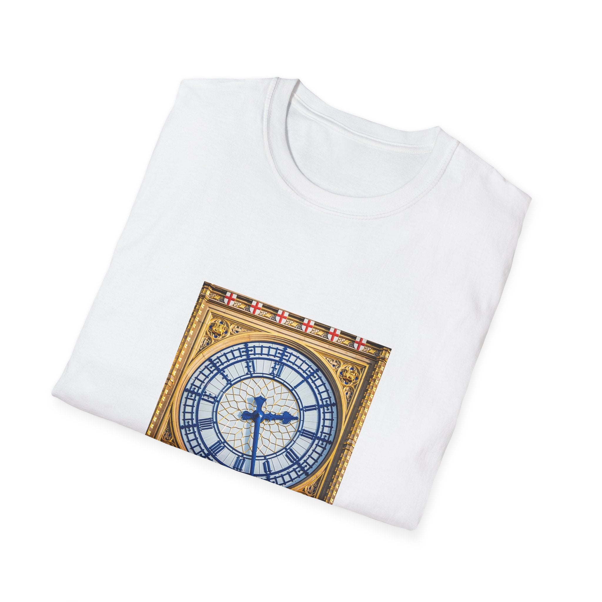 Big Ben Clock Face T-Shirt | London Landmark, Vintage Clock Illustration