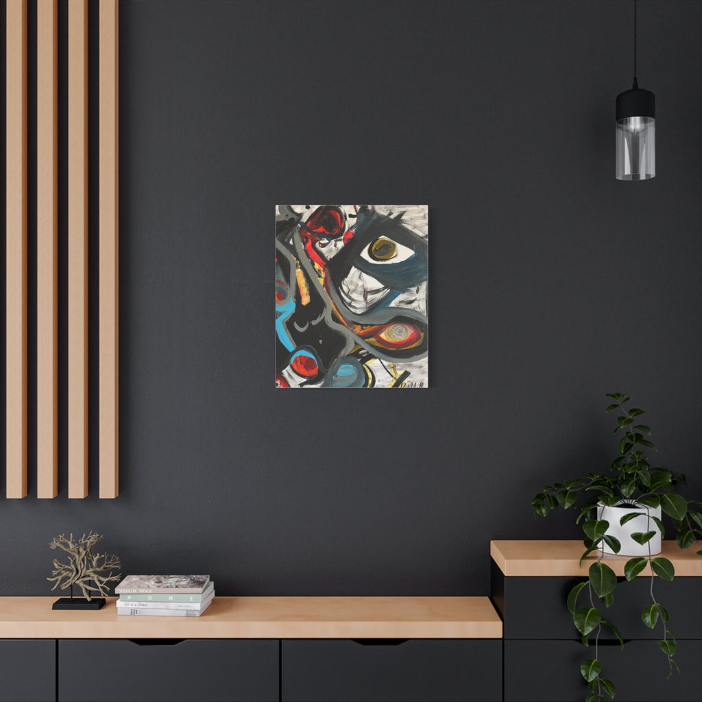 Abstract Expressionist Eye Canvas Print | Colorful Modern Wall Art | Matte Finish | 1.25" Stretched Canvas