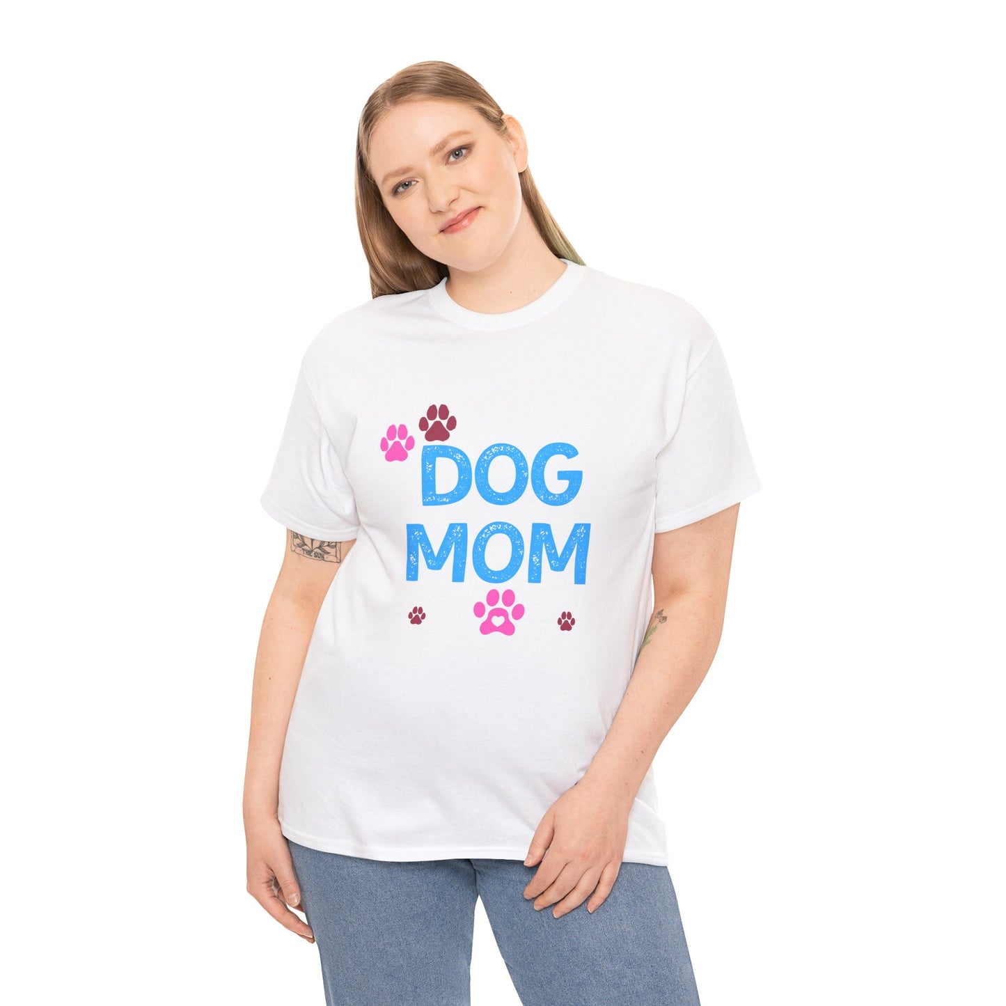 Dog Mom Unisex Cotton Tee - Perfect for Pet Lovers, Birthday Gifts, Dog Adoption Events, Casual Outings, Animal Rescue Support