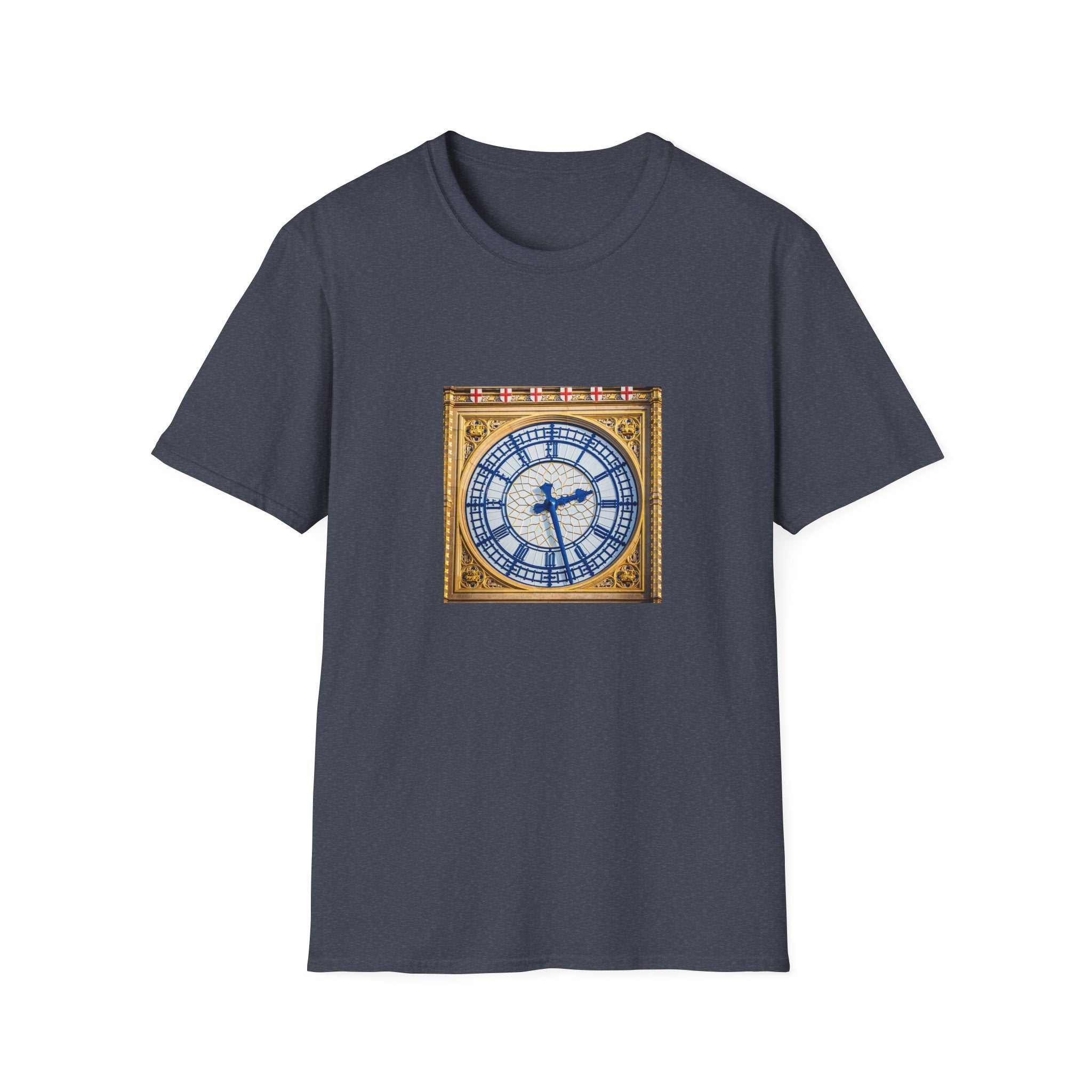 Big Ben Clock Face T-Shirt | London Landmark, Vintage Clock Illustration