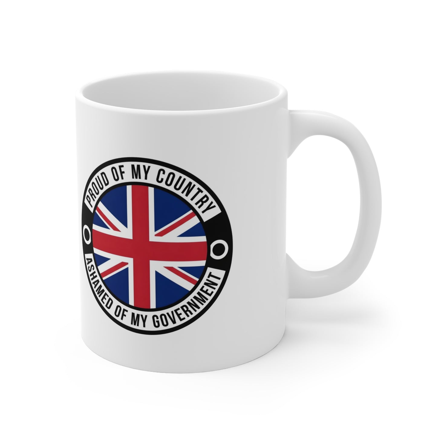 Proud of My Country Mug | 11oz White Coffee Cup for Patriots | Funny Gift for National Holidays | British Flag Design | Ideal for Home [...]