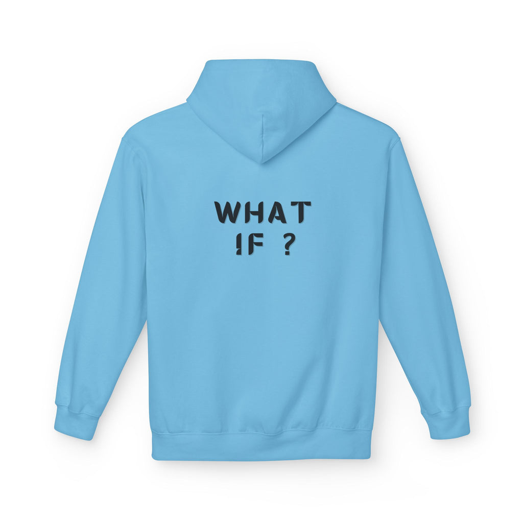 WHAT IF? Minimalist Text Hoodie — Pullover Fleece Hoodie