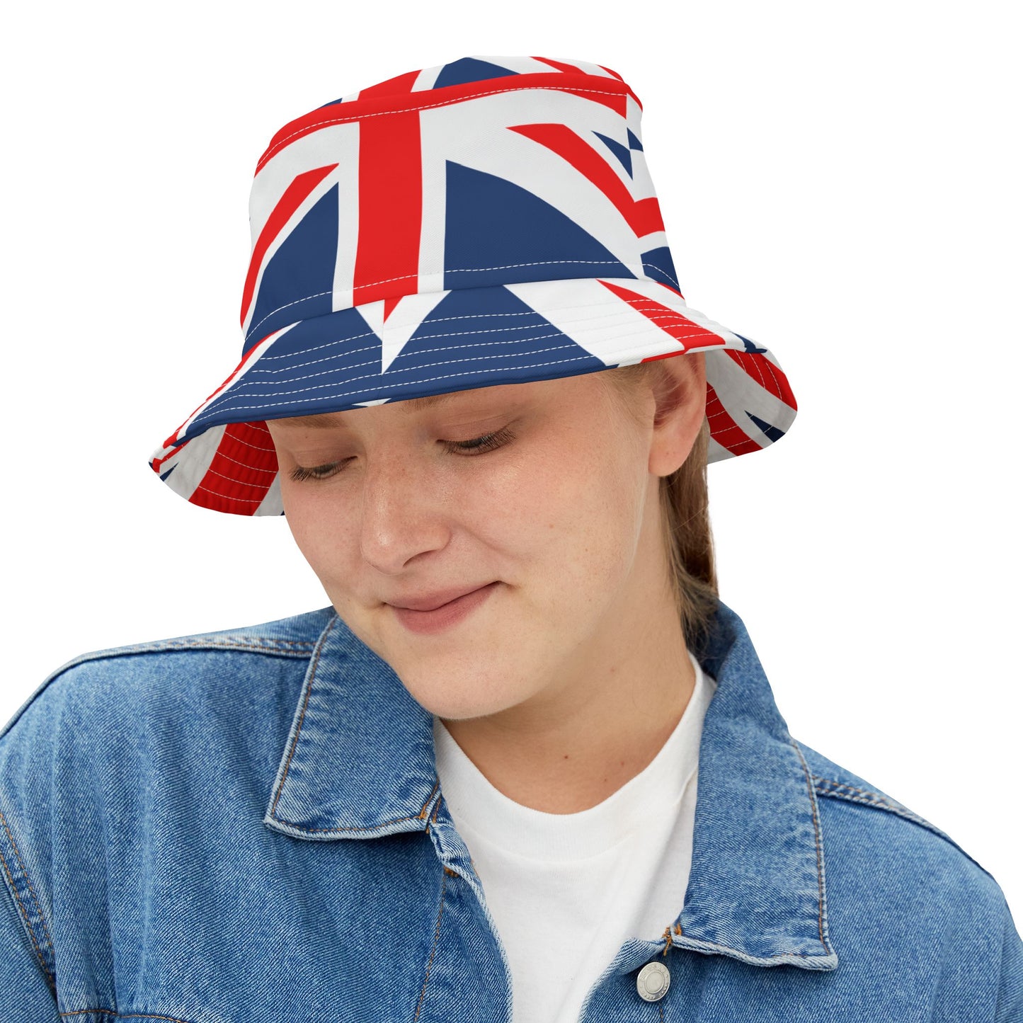 Union Jack Bucket Hat - Stylish UK-Flag Fashion Accessory for Festivals, Travel, Summer Events, Beach Days, and Pride
