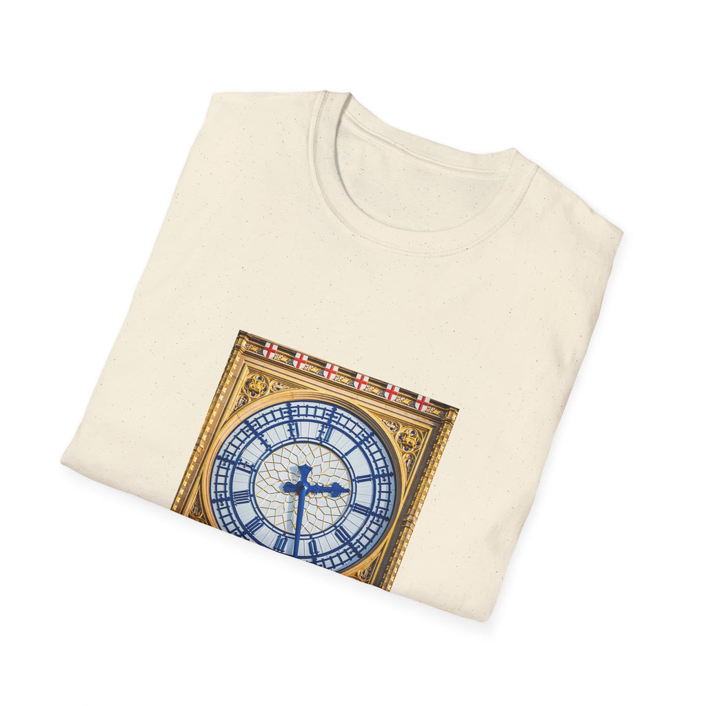 Big Ben Clock Face T-Shirt | London Landmark, Vintage Clock Illustration