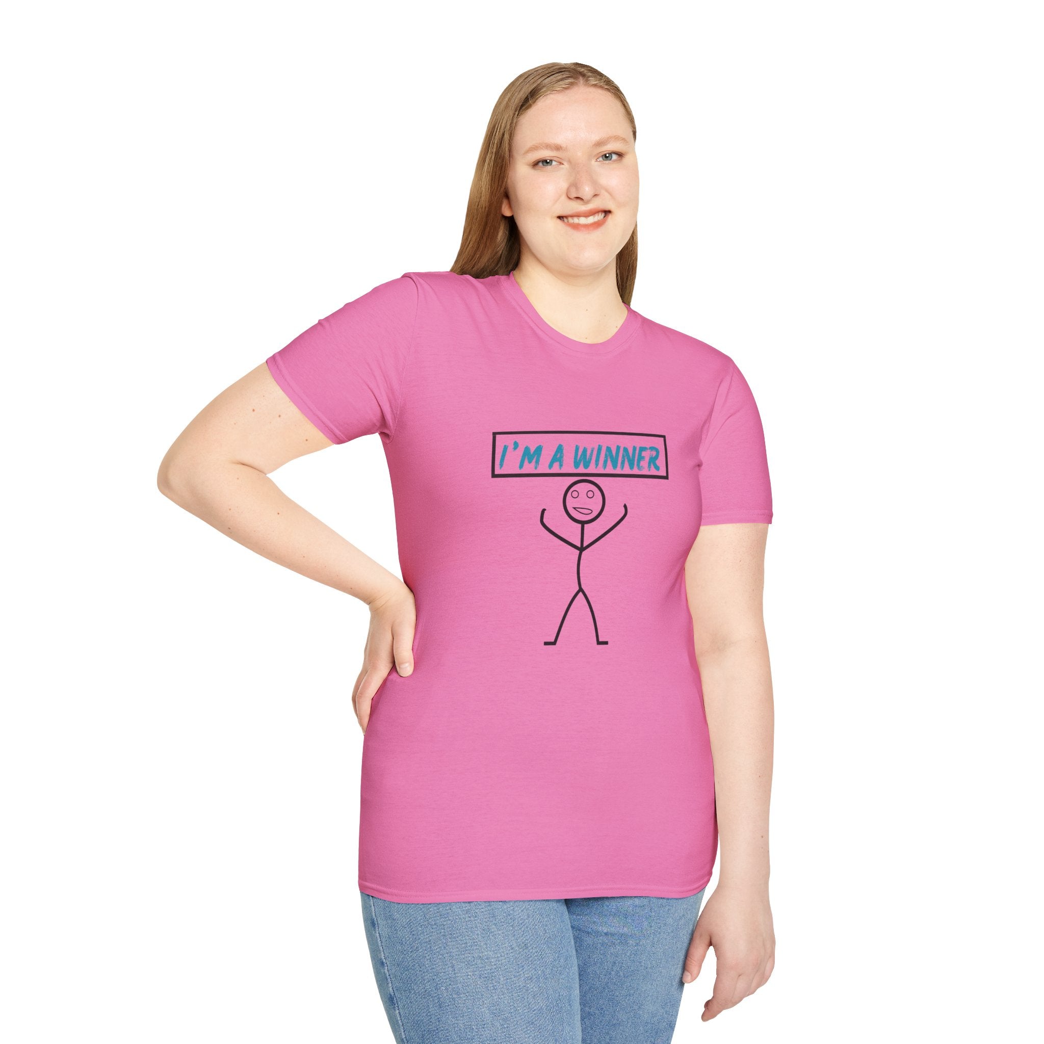 I’m a Winner Stick Figure T-Shirt — Funny Motivational Tee