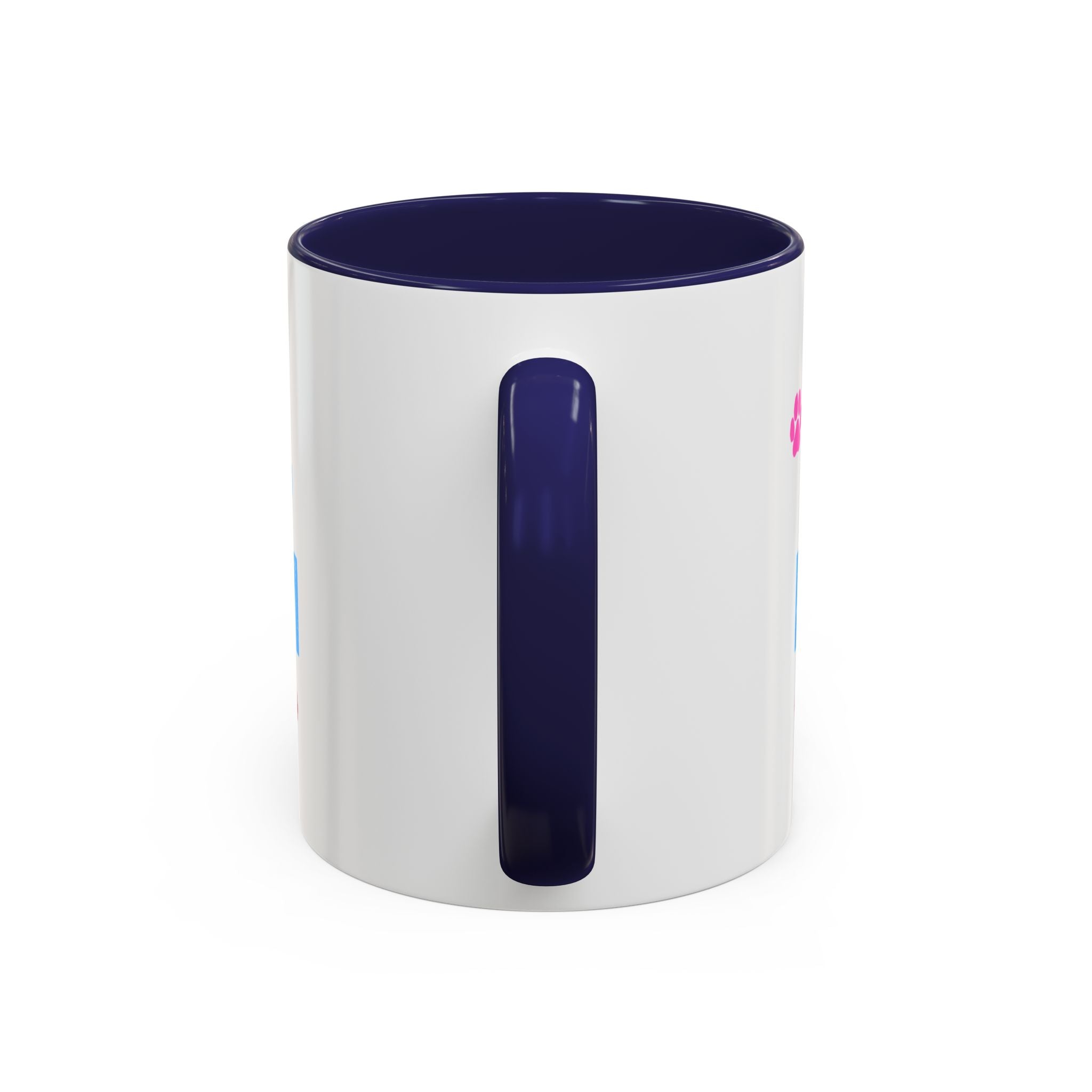Dog Mom Accent Coffee Mug — Cute Paw Print 11/15oz Gift for Pet Lovers