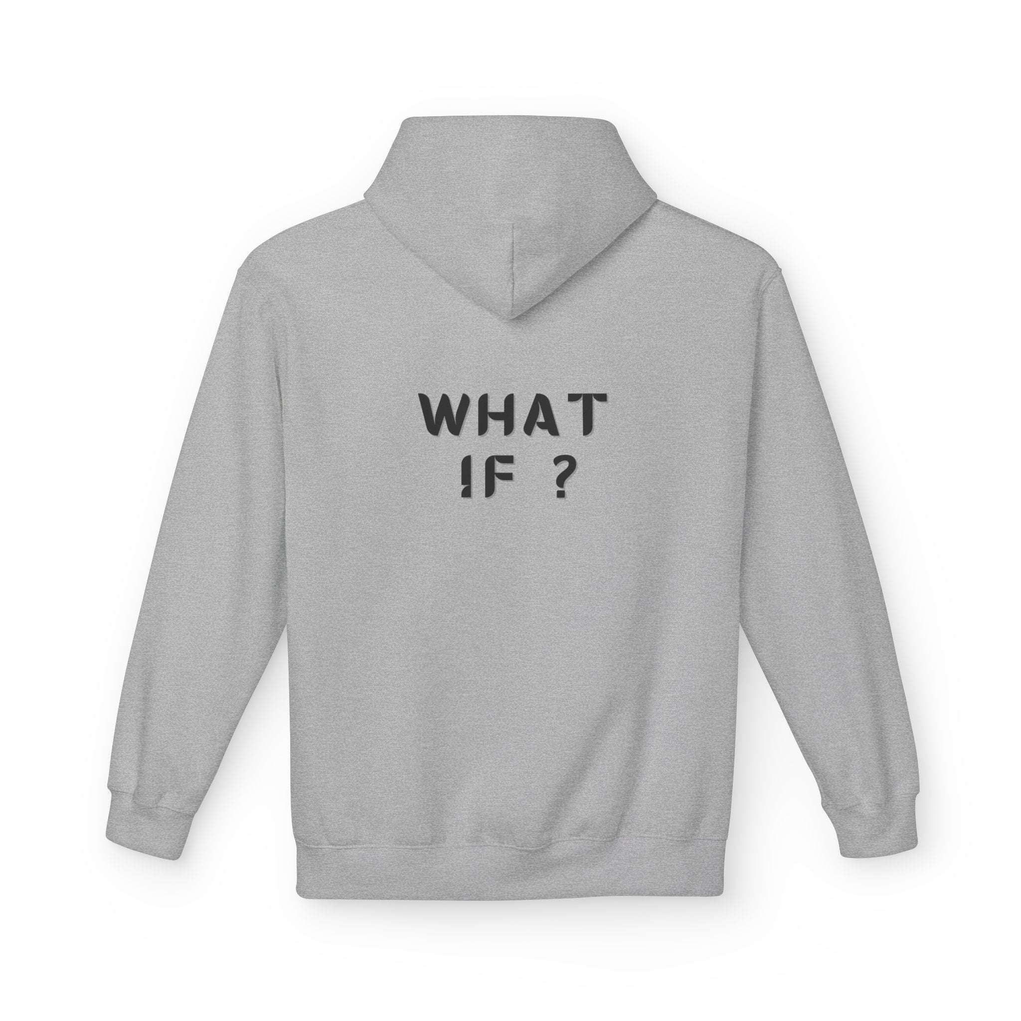 WHAT IF? Minimalist Text Hoodie — Pullover Fleece Hoodie