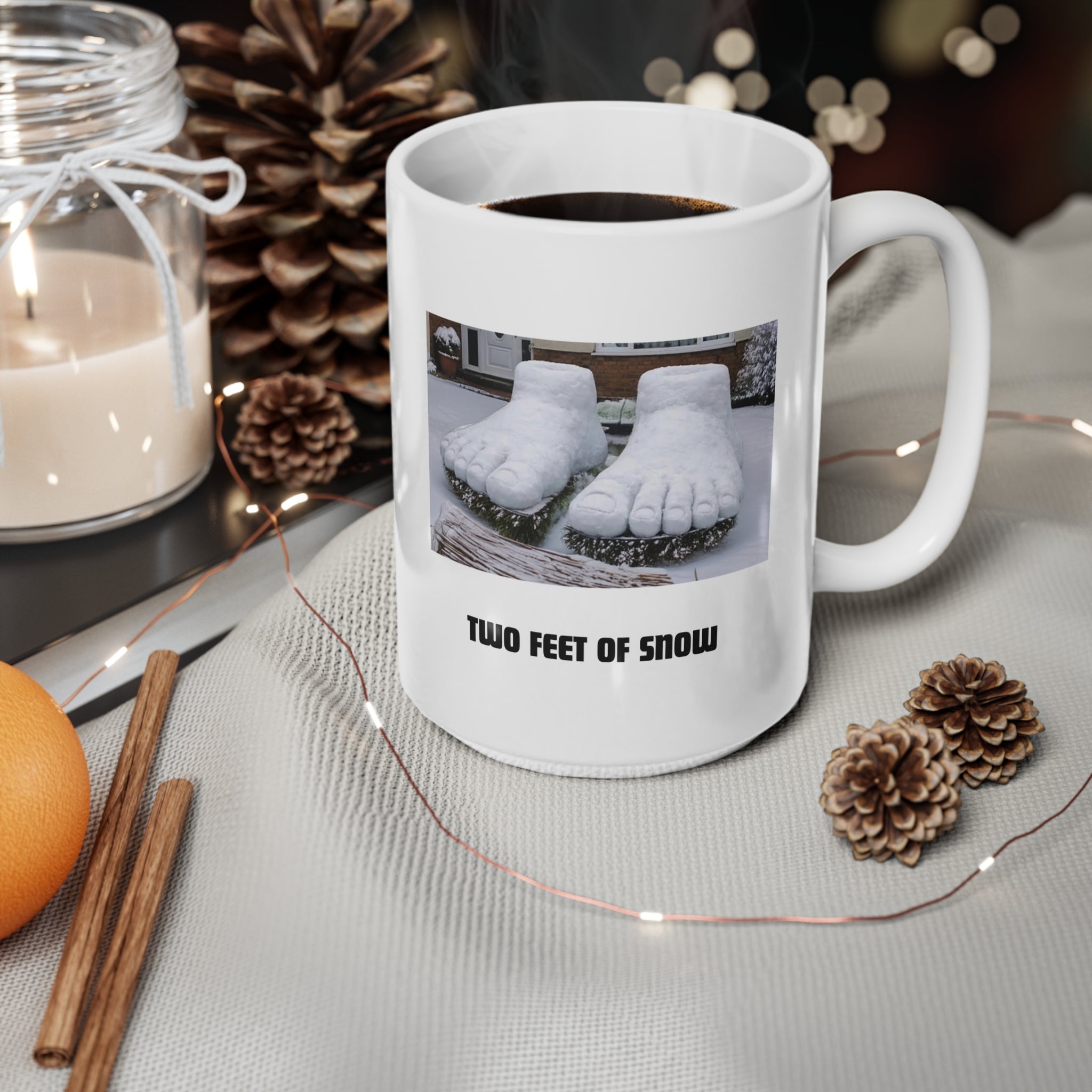 Two Feet of Snow mug | Ceramic Coffee Cup | Funny Snow Mug