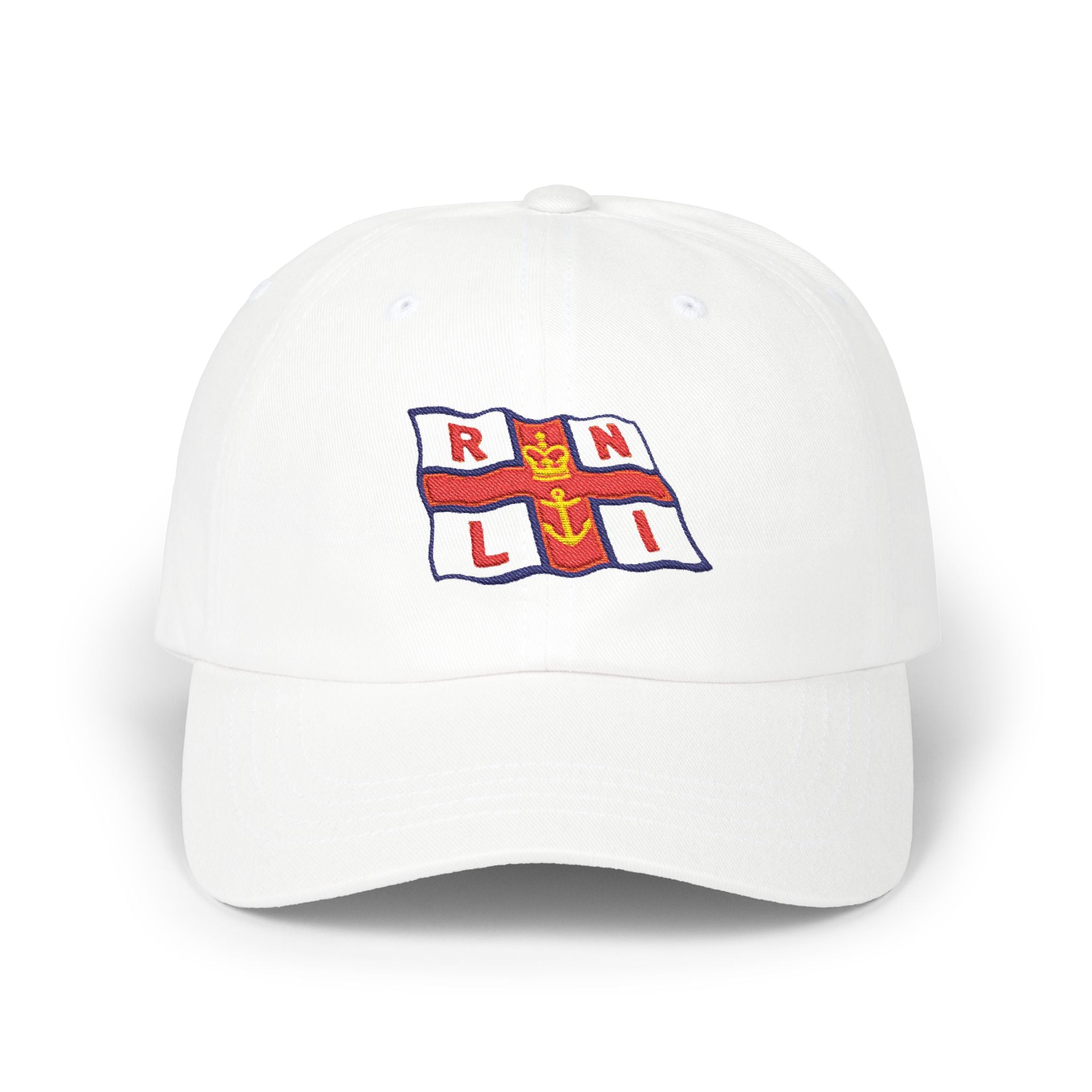 RNLI Lifeboat Flag Cap, British Rescue Hat, Coastal Gift, Nautical Embroidered Dad Cap, UK Sea Rescue Inspired Hat, Princess Kate
