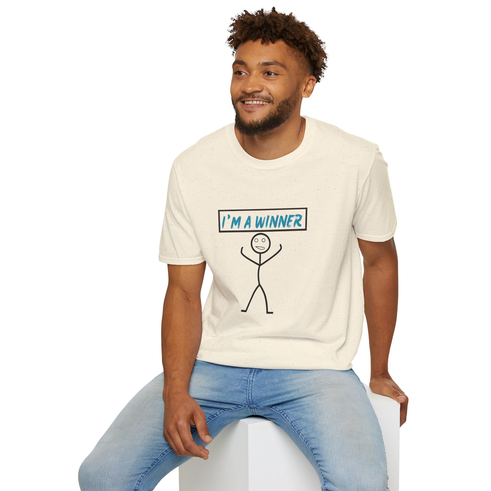 I’m a Winner Stick Figure T-Shirt — Funny Motivational Tee