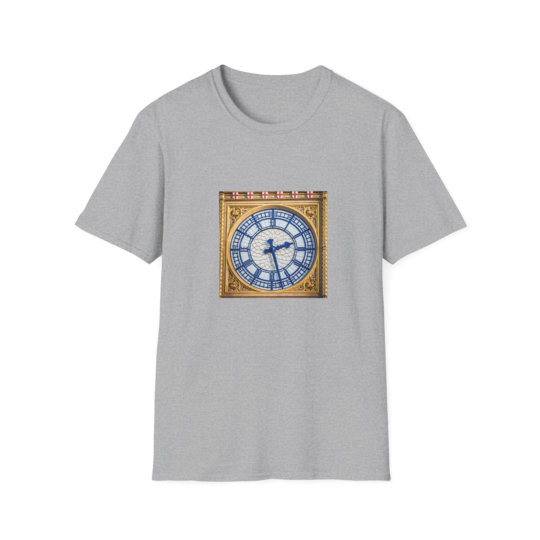 Big Ben Clock Face T-Shirt | London Landmark, Vintage Clock Illustration