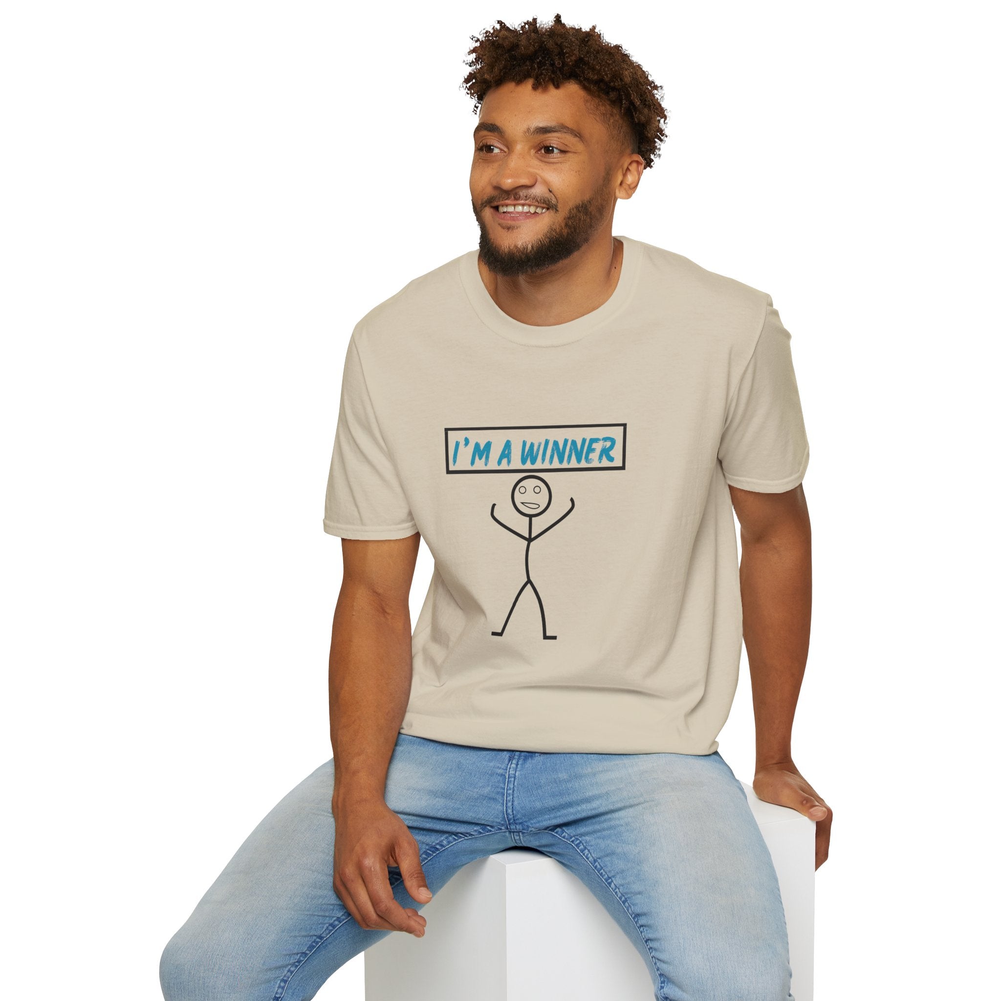 I’m a Winner Stick Figure T-Shirt — Funny Motivational Tee