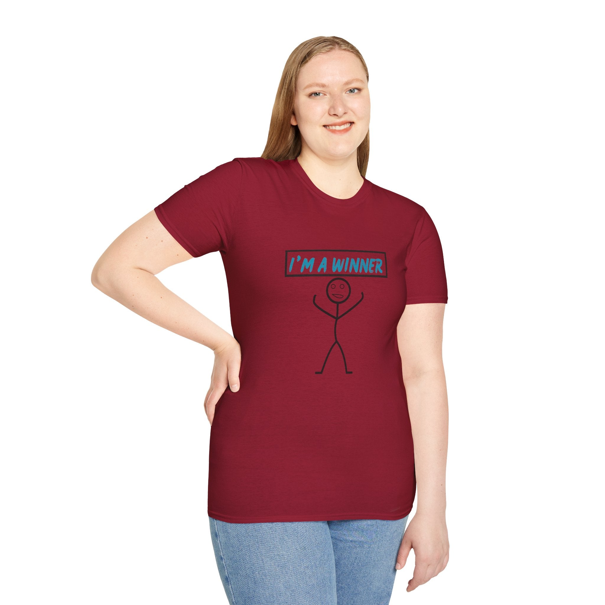 I’m a Winner Stick Figure T-Shirt — Funny Motivational Tee