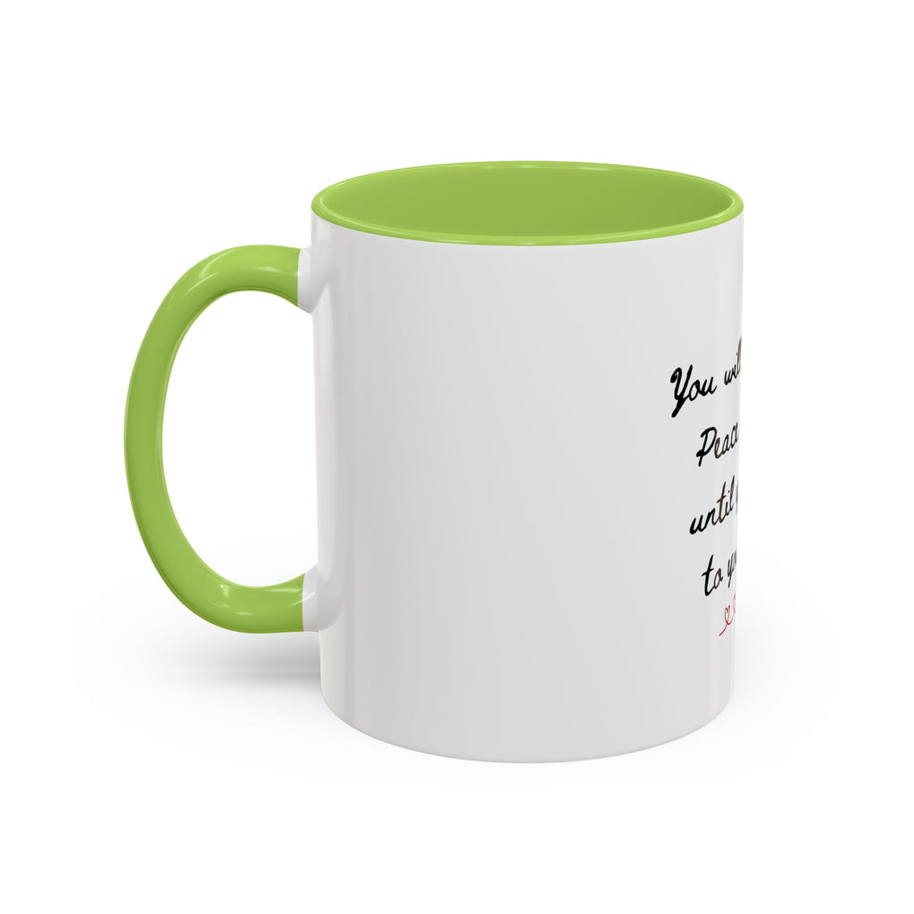 Listen to Your Heart Quote Coffee Mug | Heart Script Accent Mug | Inspirational Ceramic Cup Gift 11oz 15oz