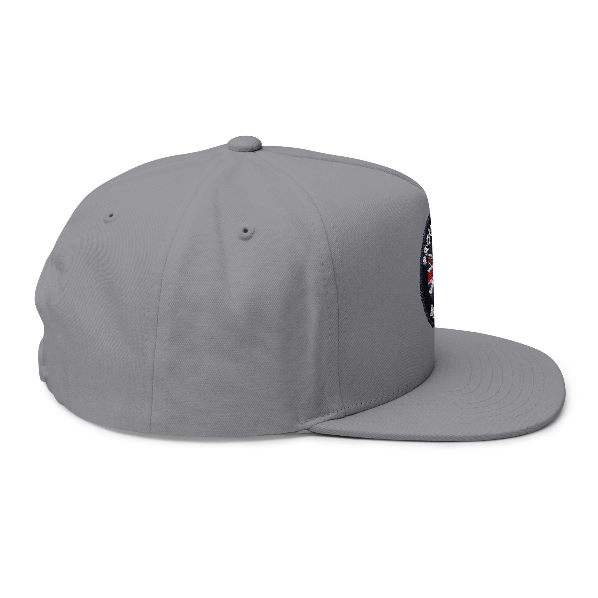 Proud to Be British embroidered patch Flat Bill Cap | Union Jack snapback