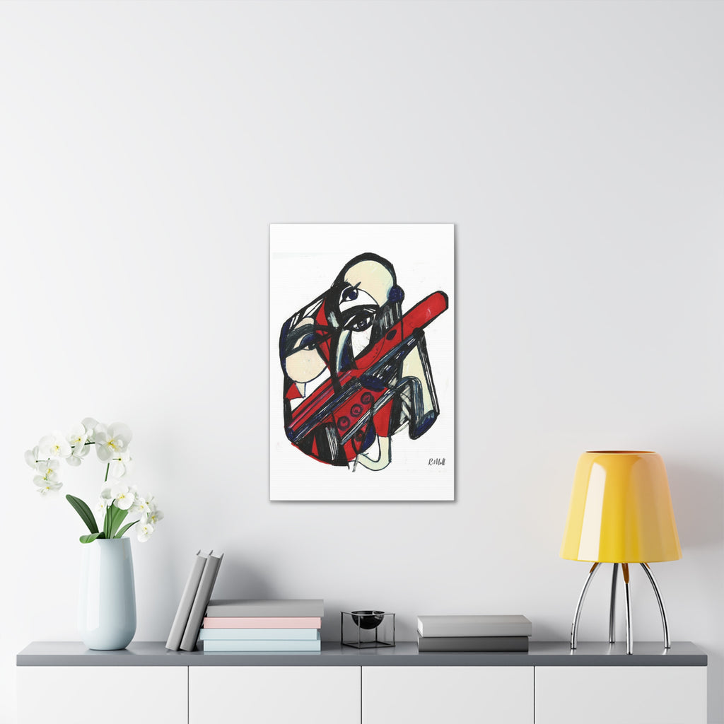 Chainsaw Horror Movie Art Canvas | Halloween Gothic Scary Wall Decor, Canvas Art