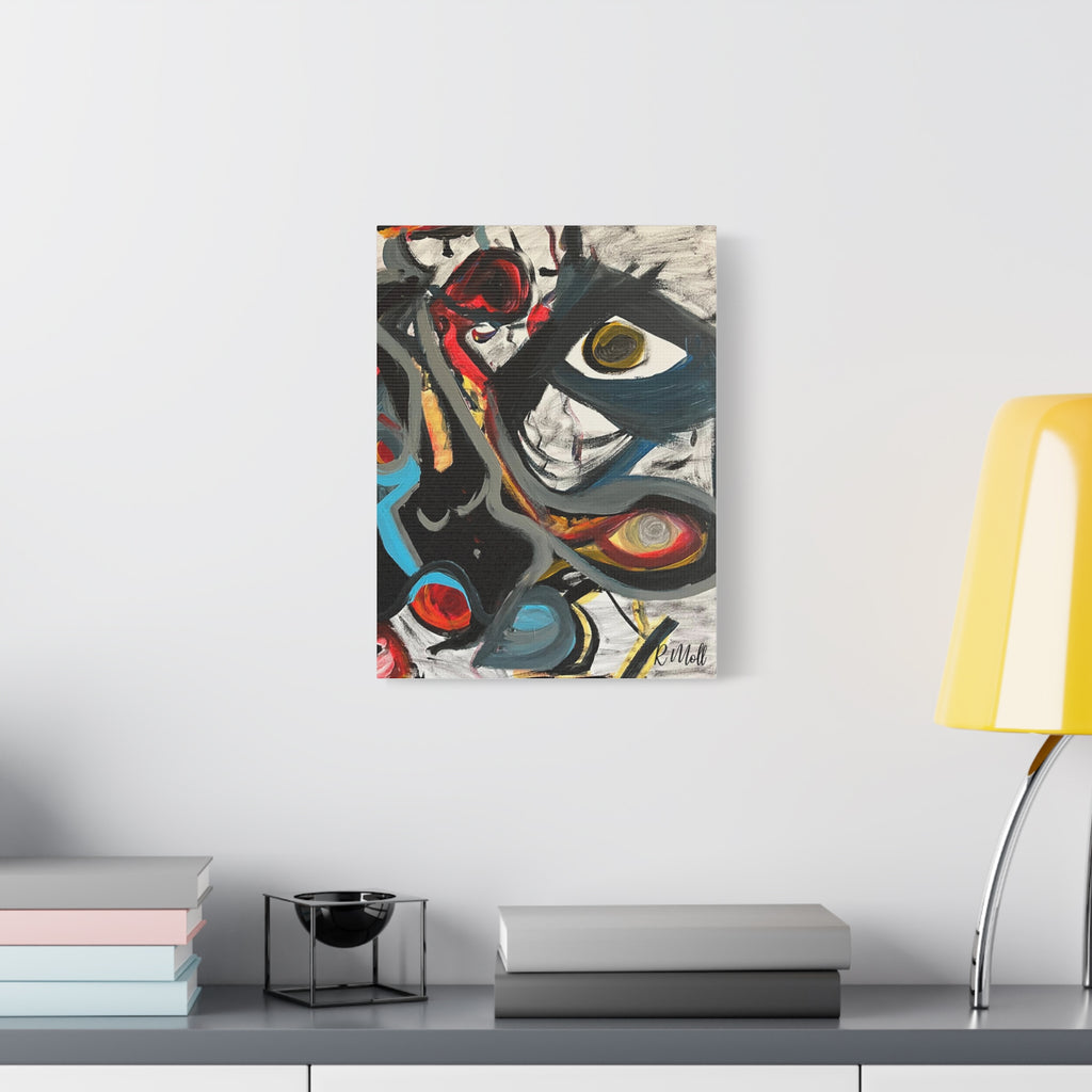 Abstract Expressionist Eye Canvas Print | Colorful Modern Wall Art | Matte Finish | 1.25" Stretched Canvas