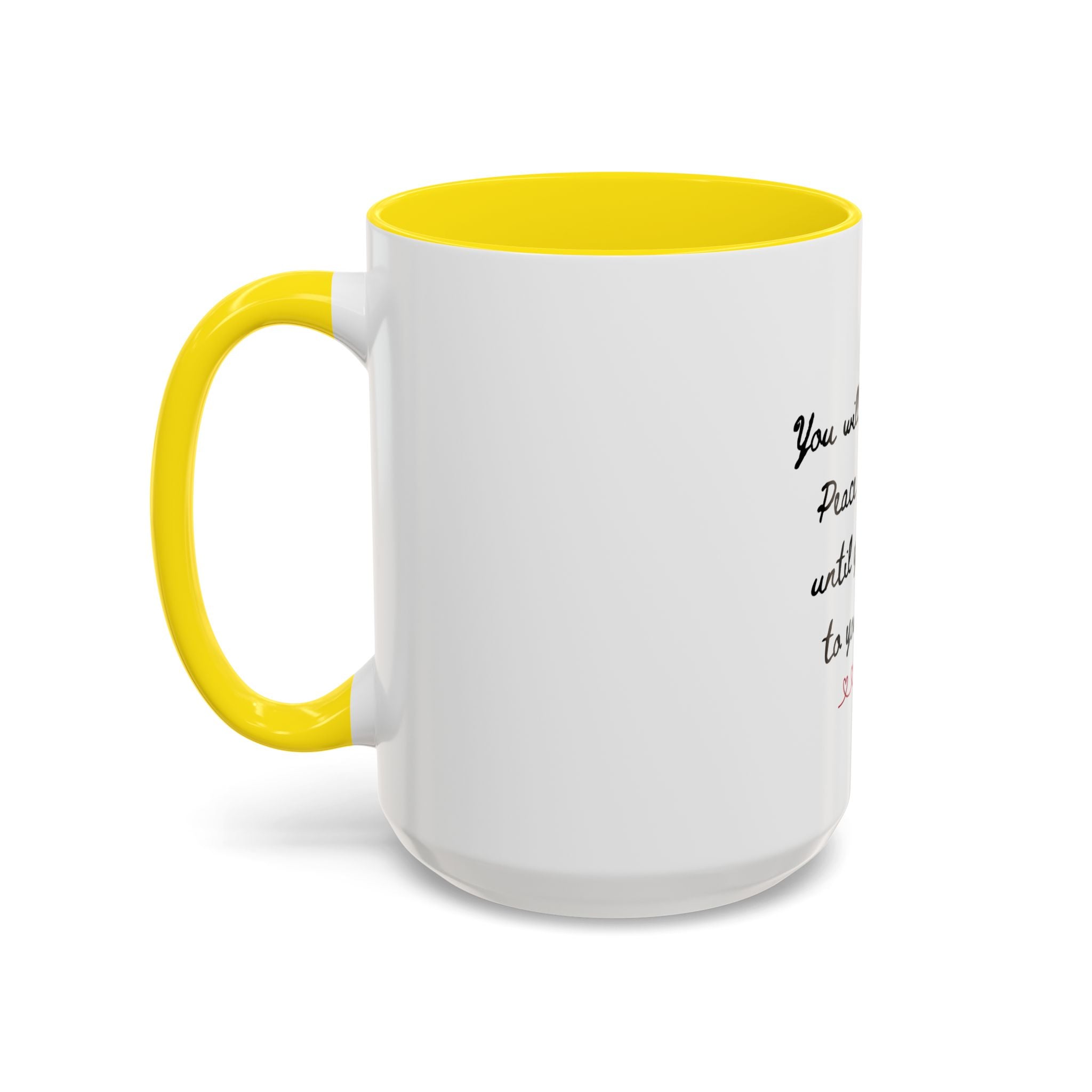 Listen to Your Heart Quote Coffee Mug | Heart Script Accent Mug | Inspirational Ceramic Cup Gift 11oz 15oz