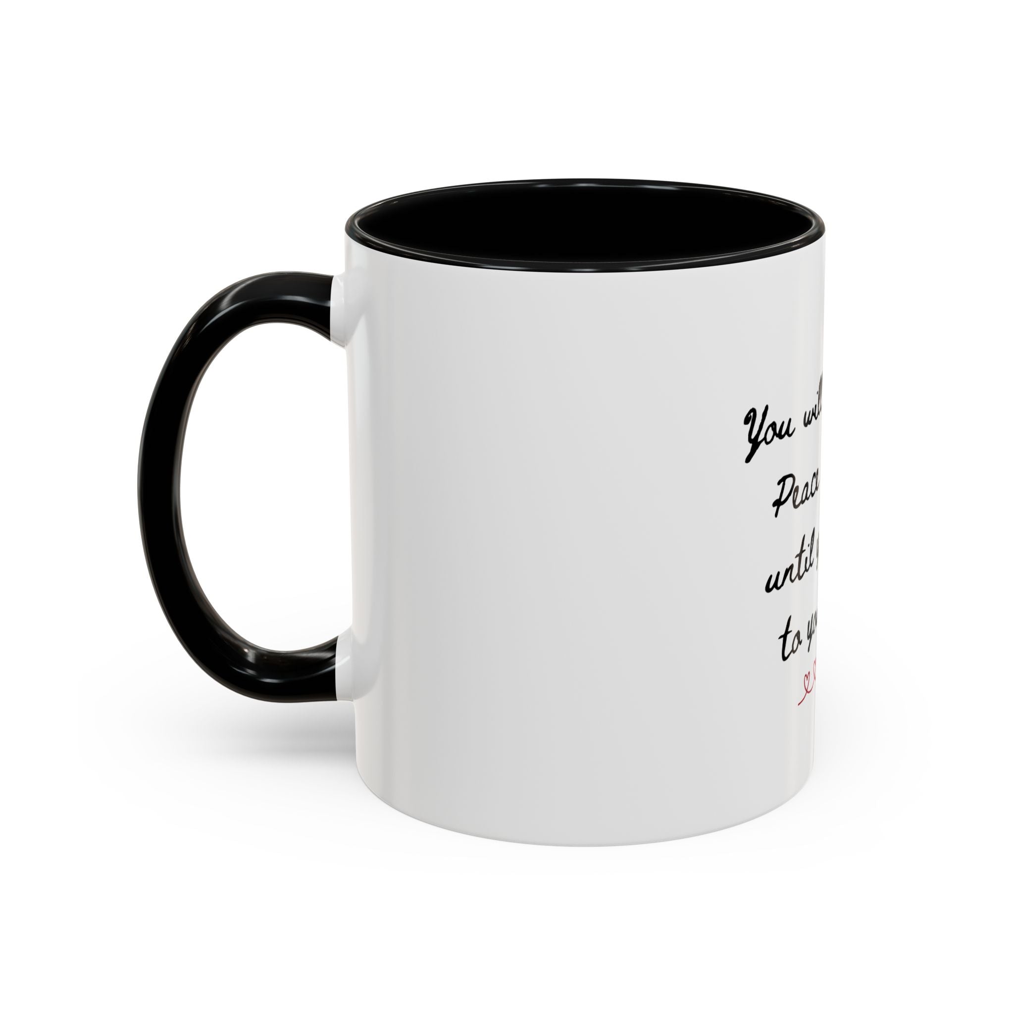 Listen to Your Heart Quote Coffee Mug | Heart Script Accent Mug | Inspirational Ceramic Cup Gift 11oz 15oz