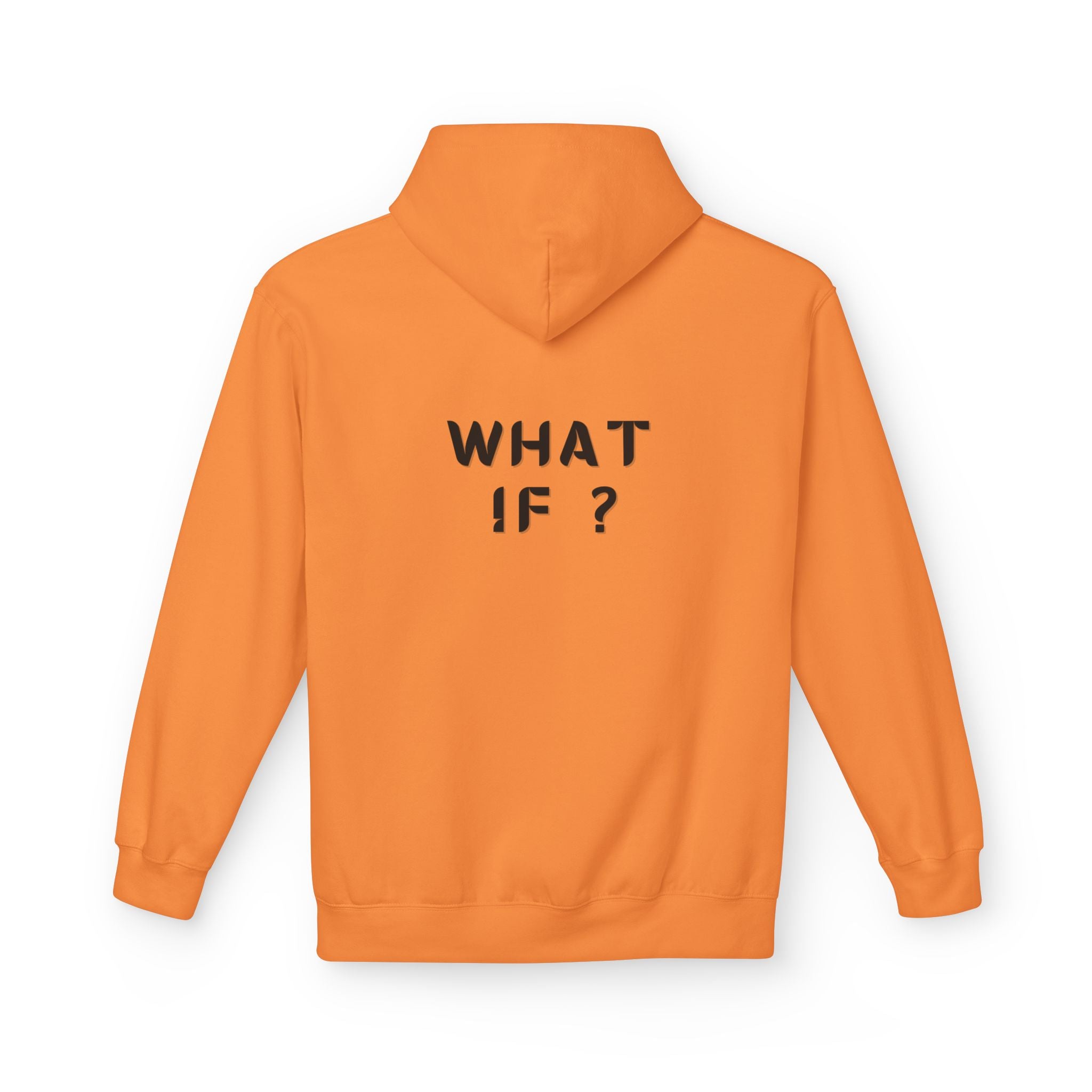 WHAT IF? Minimalist Text Hoodie — Pullover Fleece Hoodie
