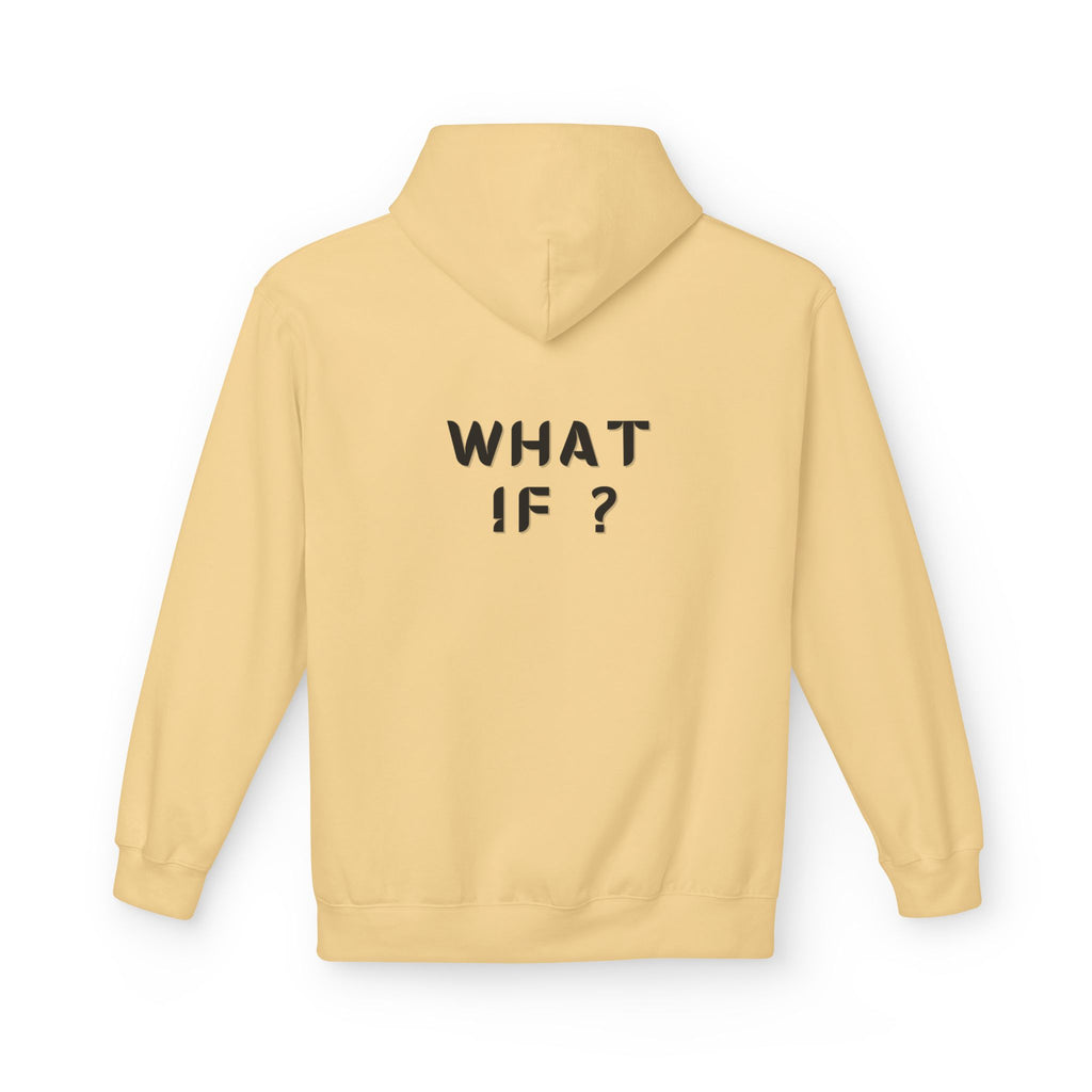 WHAT IF? Minimalist Text Hoodie — Pullover Fleece Hoodie
