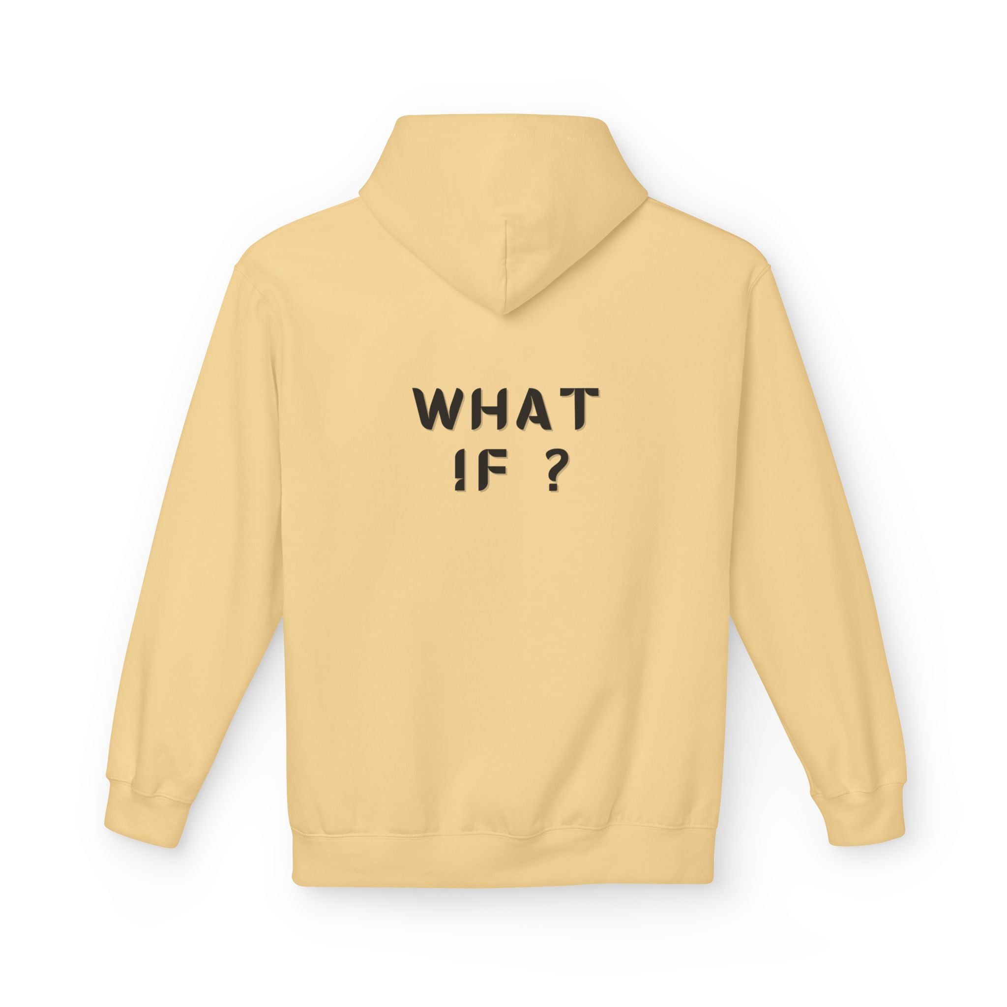 WHAT IF? Minimalist Text Hoodie — Pullover Fleece Hoodie