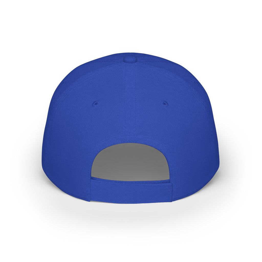 USA outline logo Low Profile Cap | Patriotic American hat, red embroidered text