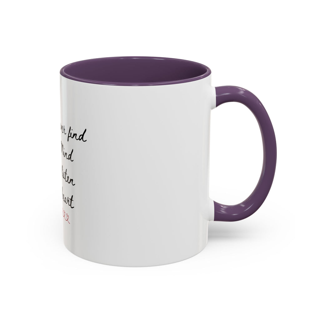 Listen to Your Heart Quote Coffee Mug | Heart Script Accent Mug | Inspirational Ceramic Cup Gift 11oz 15oz