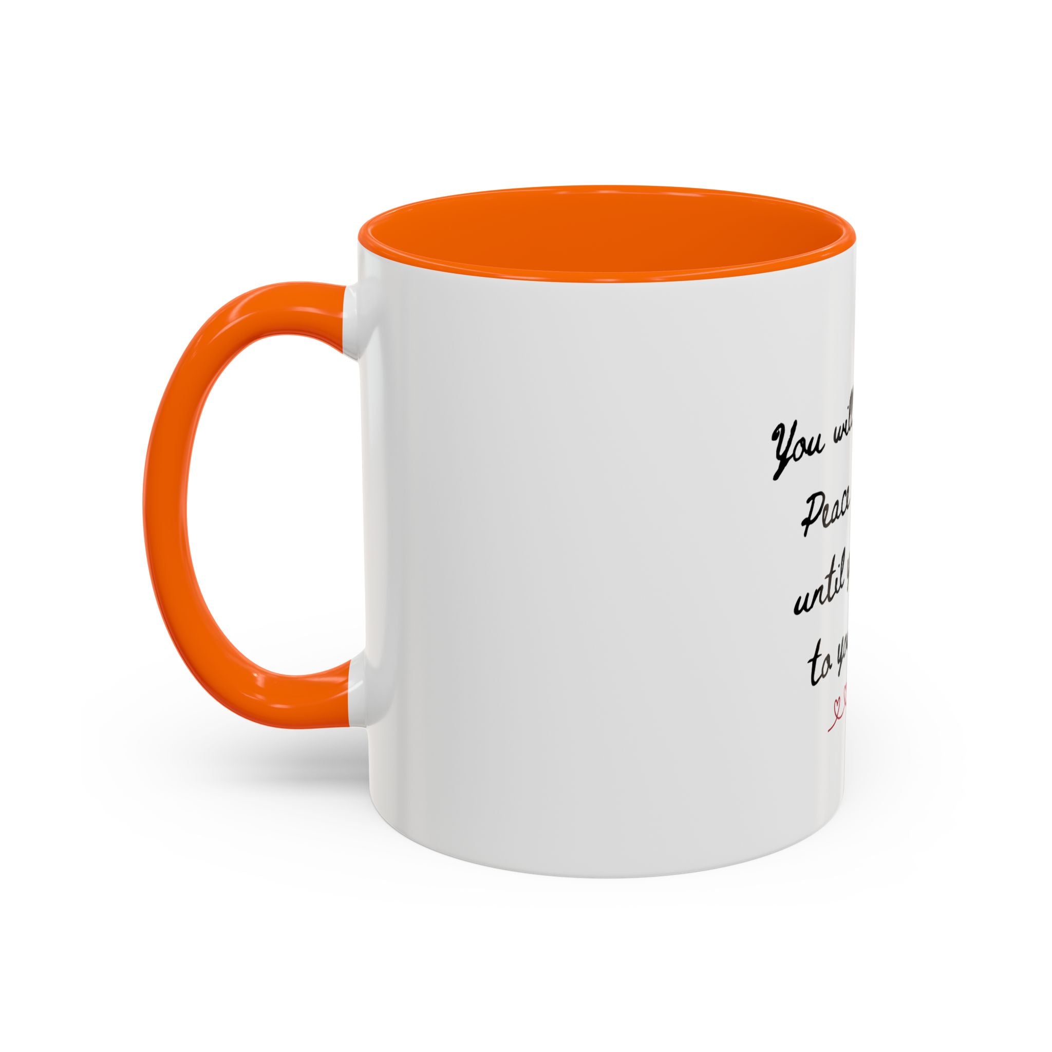 Listen to Your Heart Quote Coffee Mug | Heart Script Accent Mug | Inspirational Ceramic Cup Gift 11oz 15oz