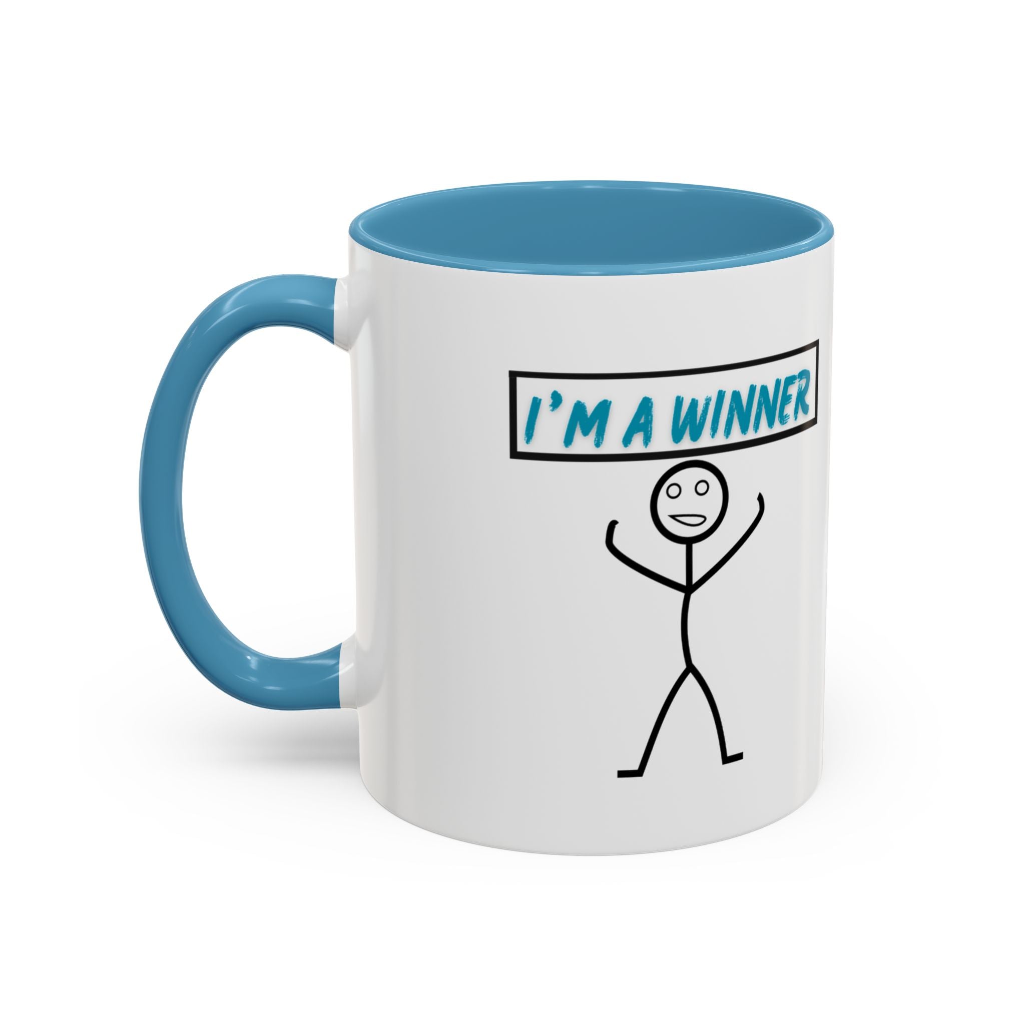 I'm a Winner Accent Coffee Mug — Funny Motivational 11/15oz