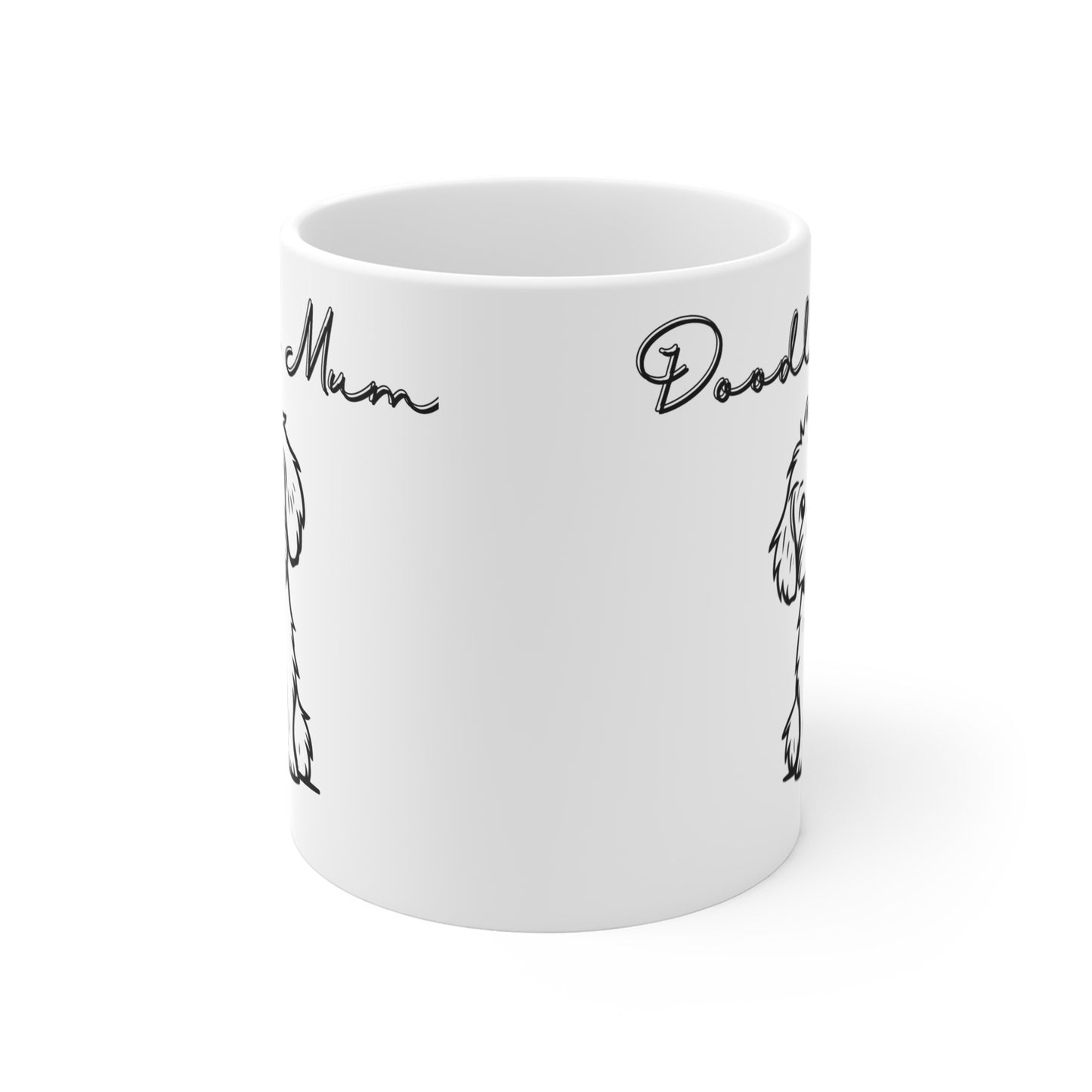 Coffee Mug - Doodle Mum 11oz Cup for Pet Lovers and Dog Moms