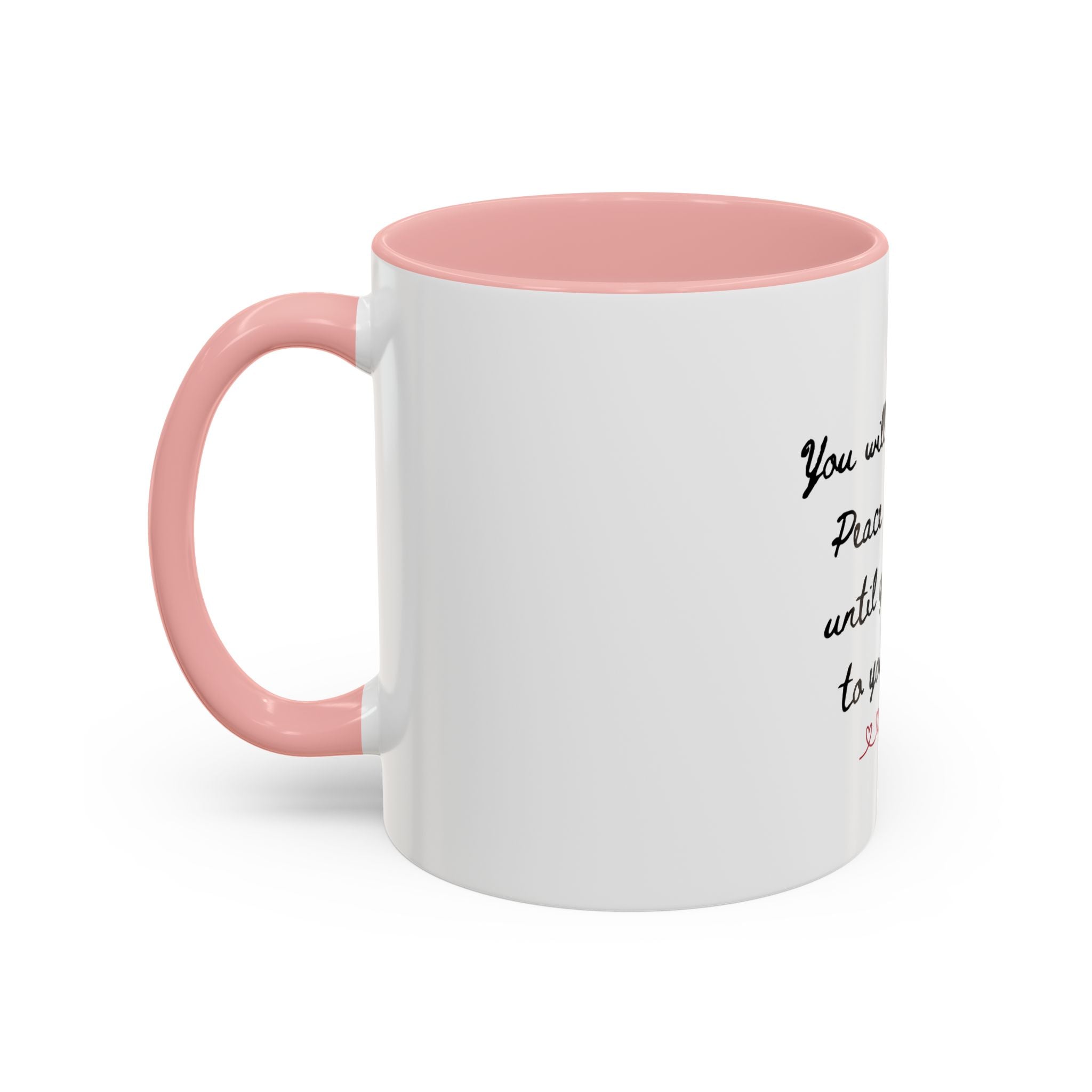 Listen to Your Heart Quote Coffee Mug | Heart Script Accent Mug | Inspirational Ceramic Cup Gift 11oz 15oz