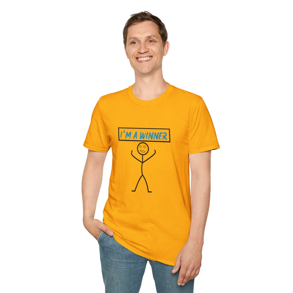 I’m a Winner Stick Figure T-Shirt — Funny Motivational Tee