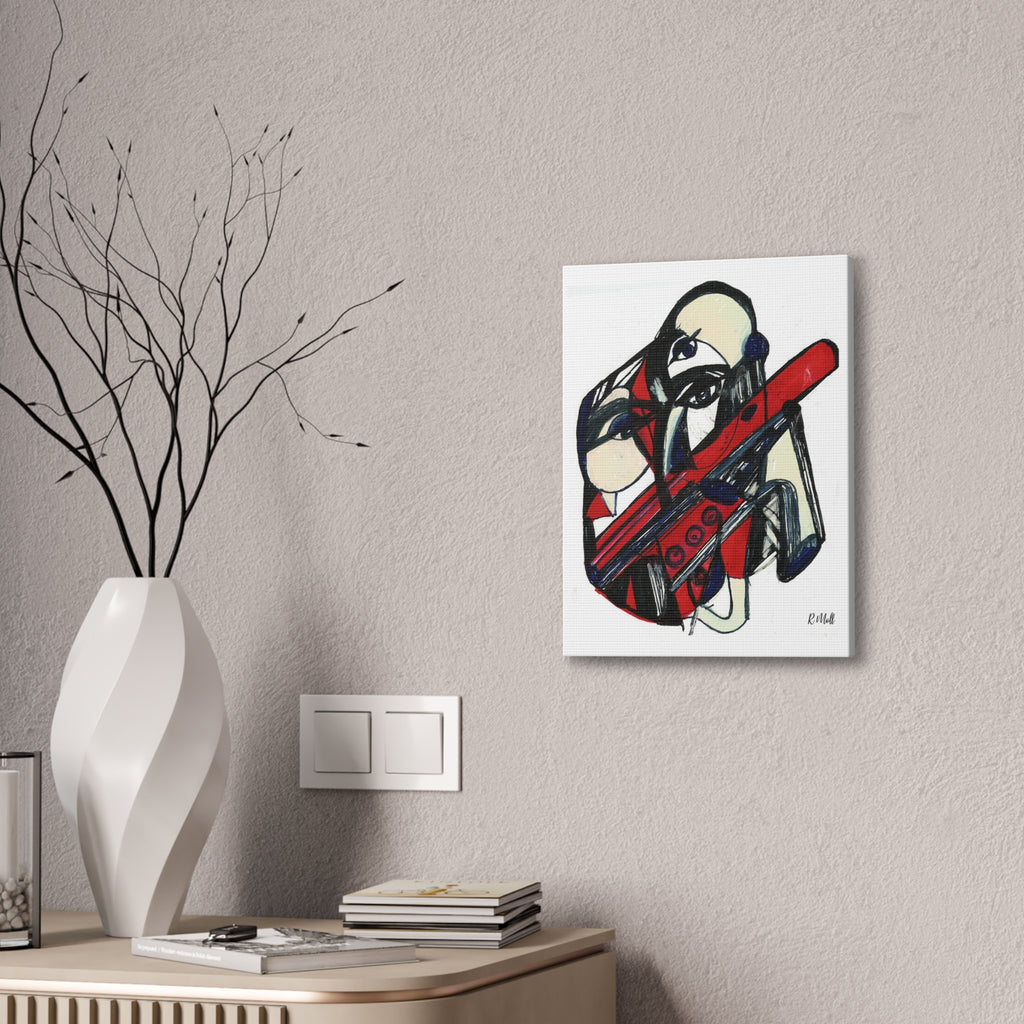 Chainsaw Horror Movie Art Canvas | Halloween Gothic Scary Wall Decor, Canvas Art