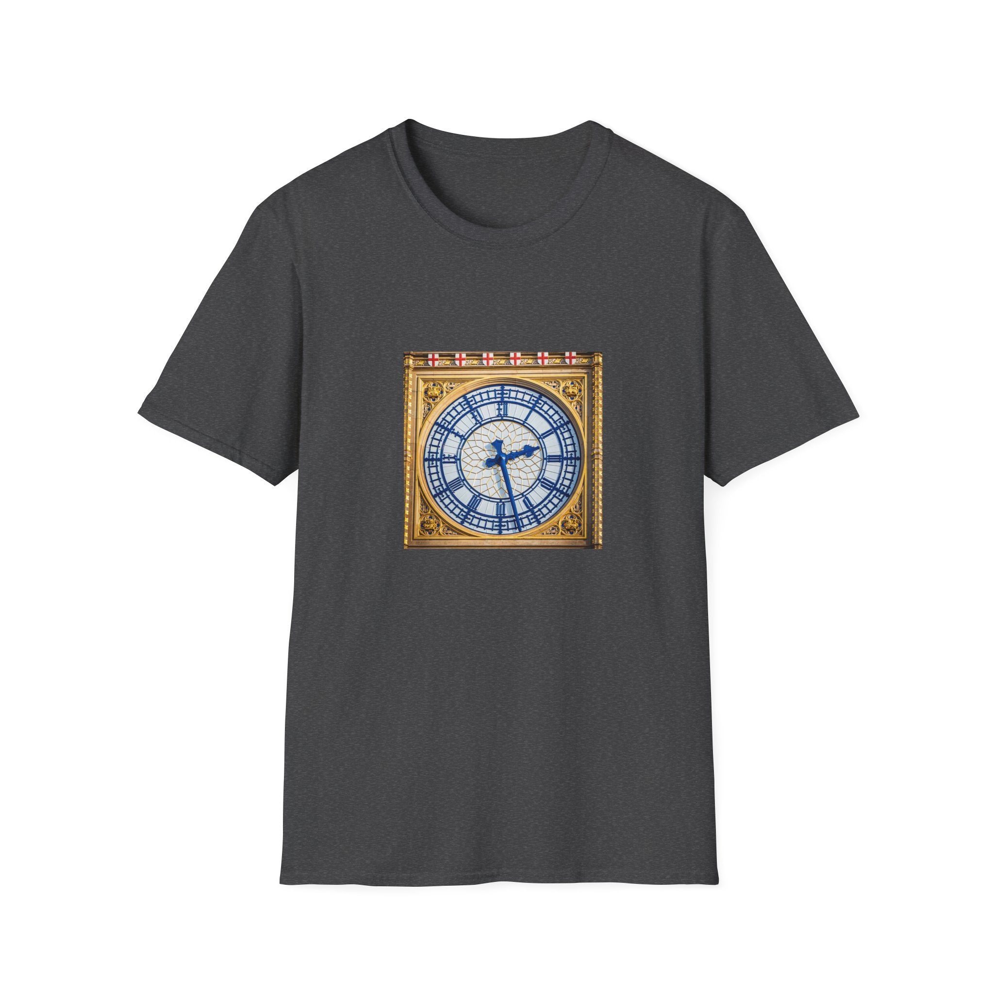 Big Ben Clock Face T-Shirt | London Landmark, Vintage Clock Illustration