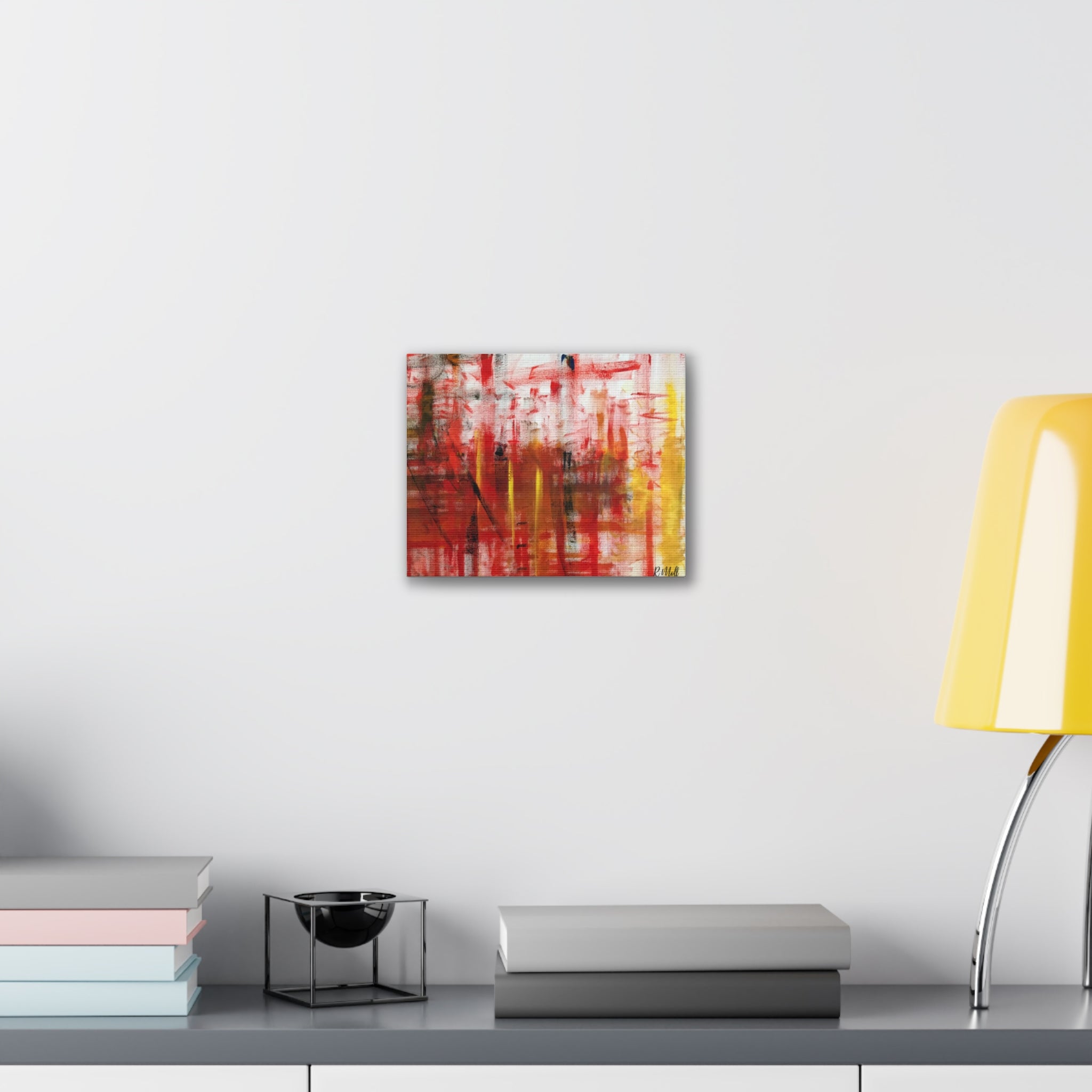 Abstract Christian Art, The Cross in a Foreign Field, Colorful Modern Wall Decor, Spiritual Artwork,, Abstract Canvas Art Print,
