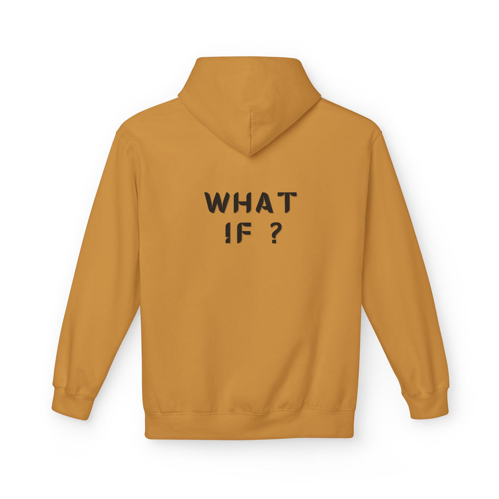 WHAT IF? Minimalist Text Hoodie — Pullover Fleece Hoodie