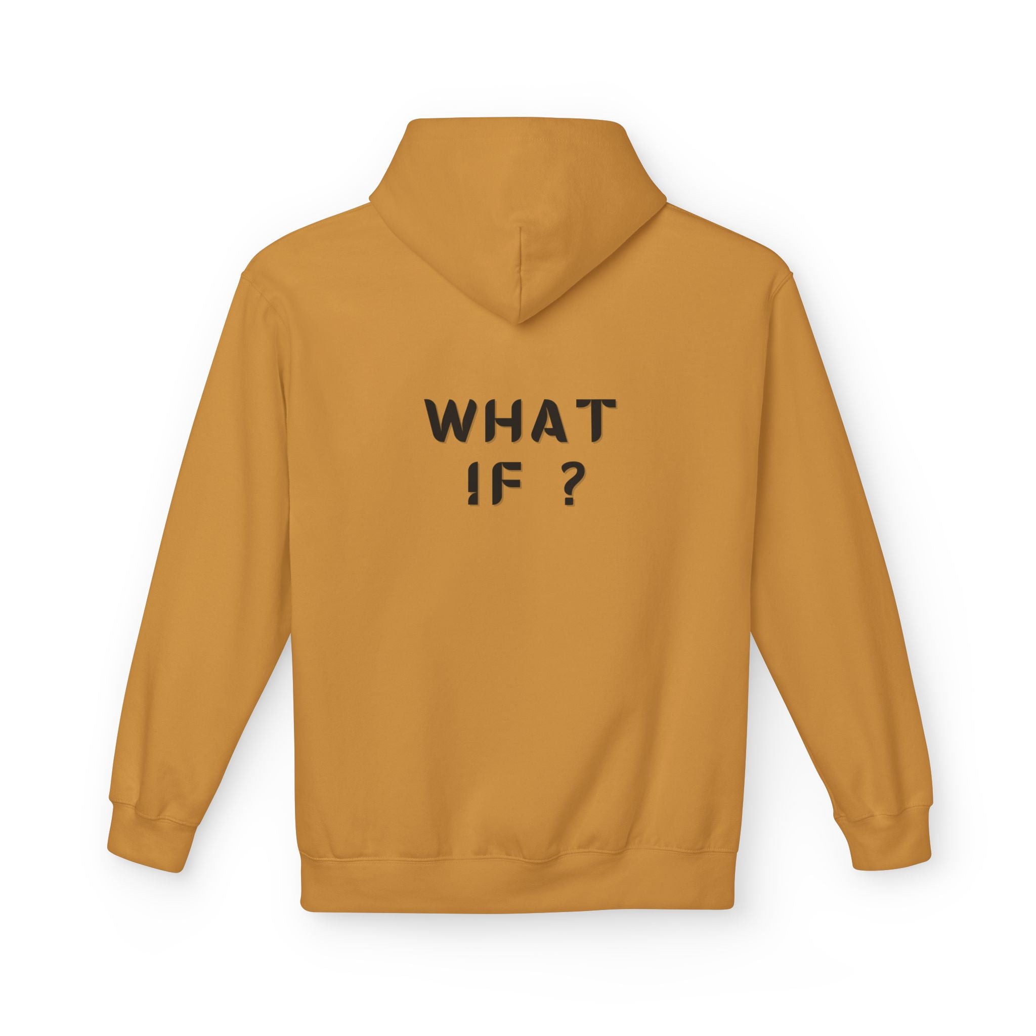WHAT IF? Minimalist Text Hoodie — Pullover Fleece Hoodie
