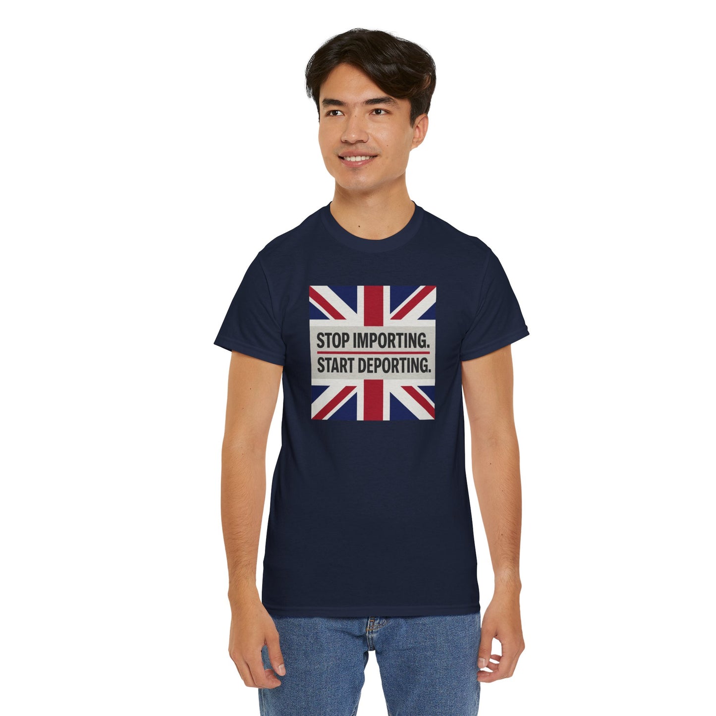Stop Importing Start Deporting British Statement Tee, Graphic Tee, Unisex Cotton Shirt, Political Humor Shirt, Casual Style T-Shirt