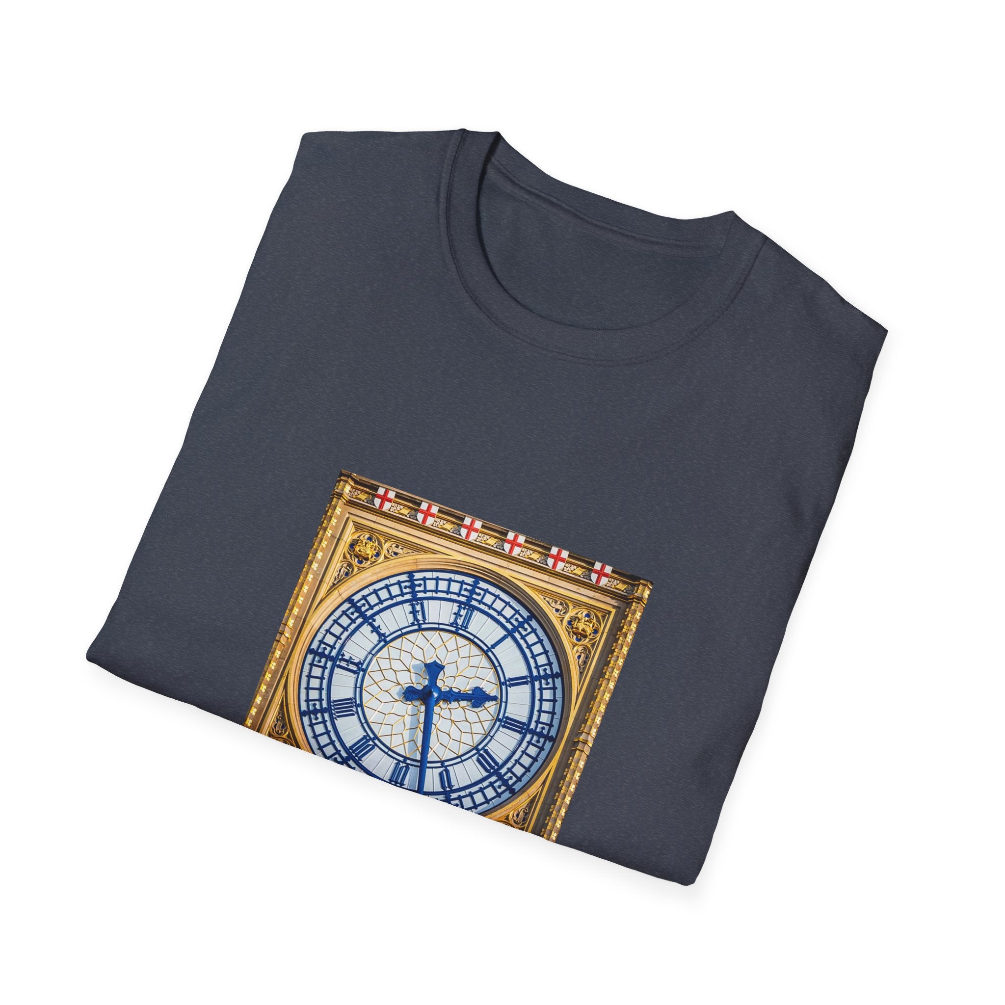 Big Ben Clock Face T-Shirt | London Landmark, Vintage Clock Illustration
