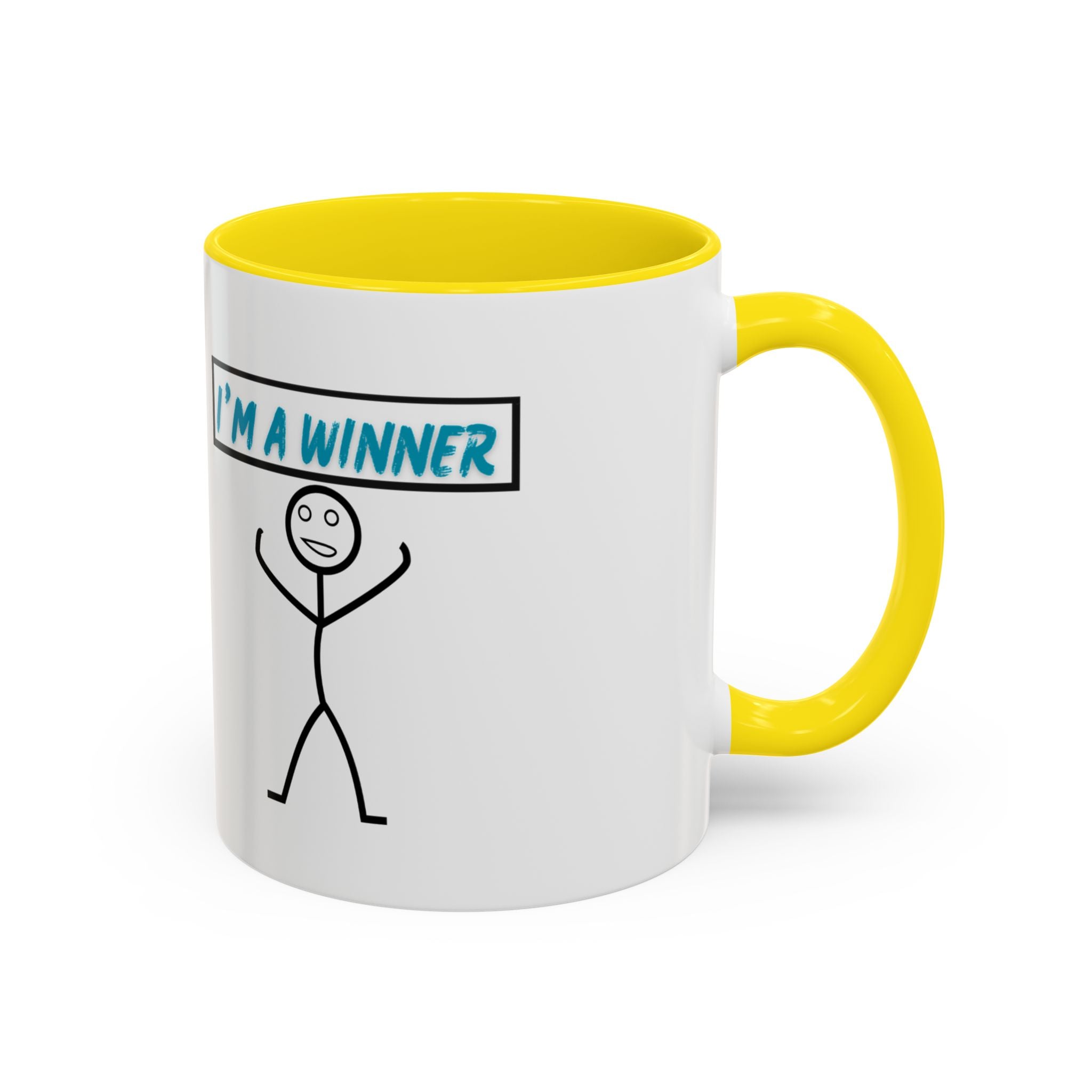 I'm a Winner Accent Coffee Mug — Funny Motivational 11/15oz
