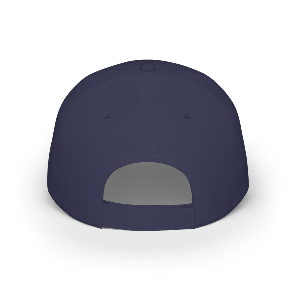 USA outline logo Low Profile Cap | Patriotic American hat, red embroidered text