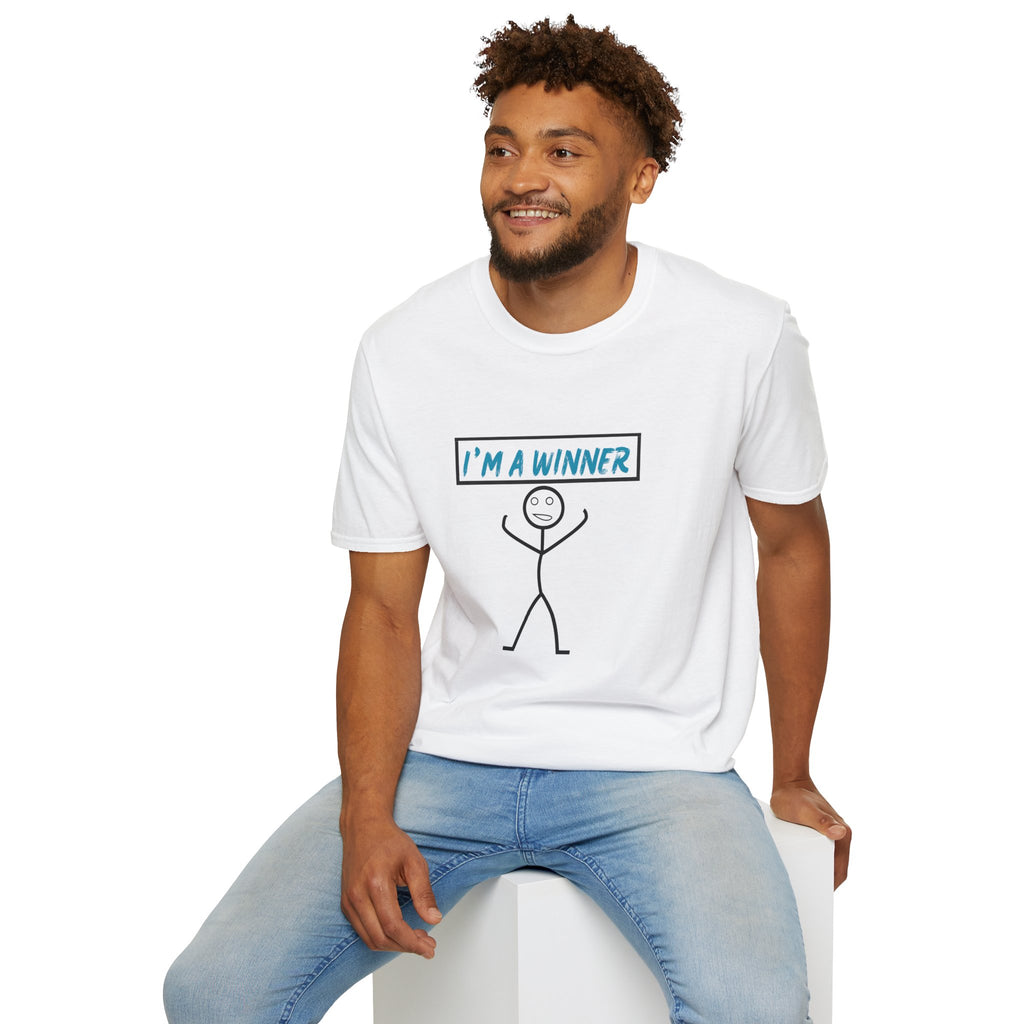 I’m a Winner Stick Figure T-Shirt — Funny Motivational Tee