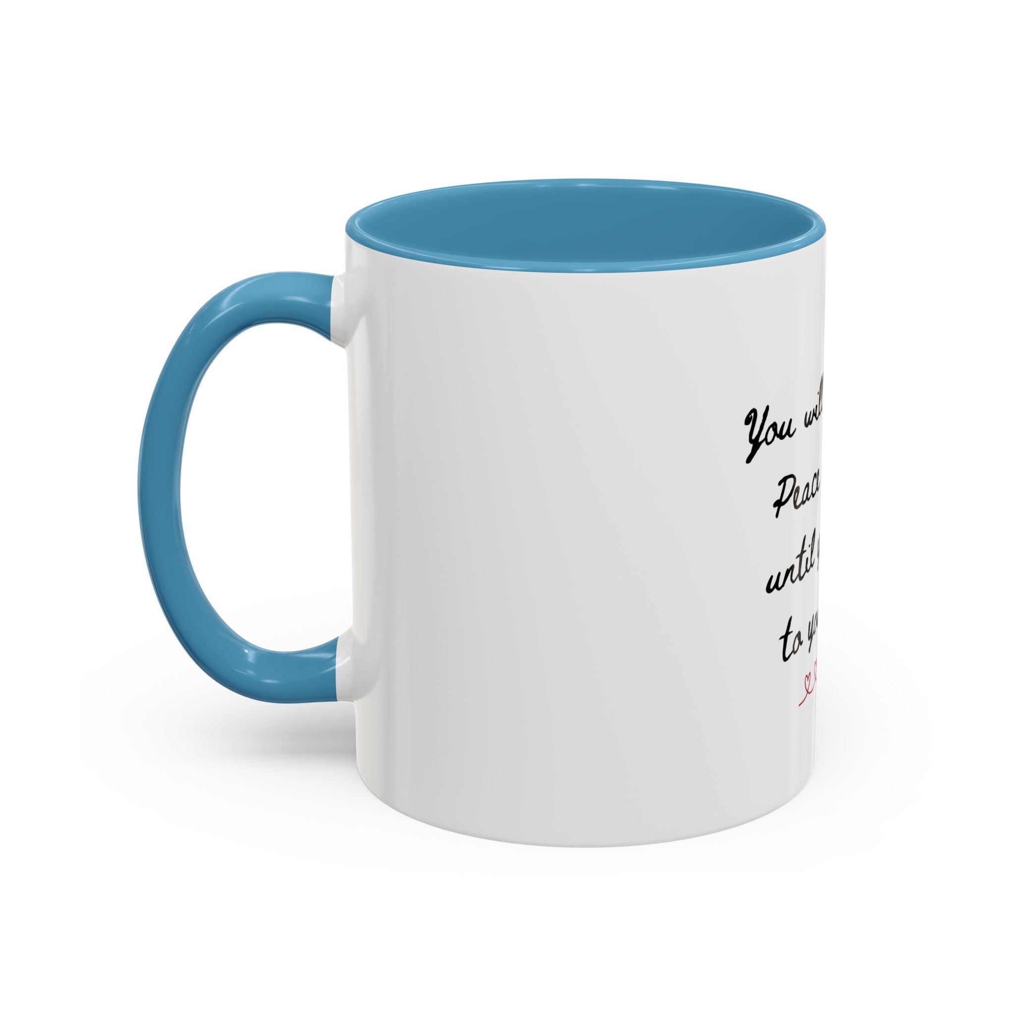Listen to Your Heart Quote Coffee Mug | Heart Script Accent Mug | Inspirational Ceramic Cup Gift 11oz 15oz