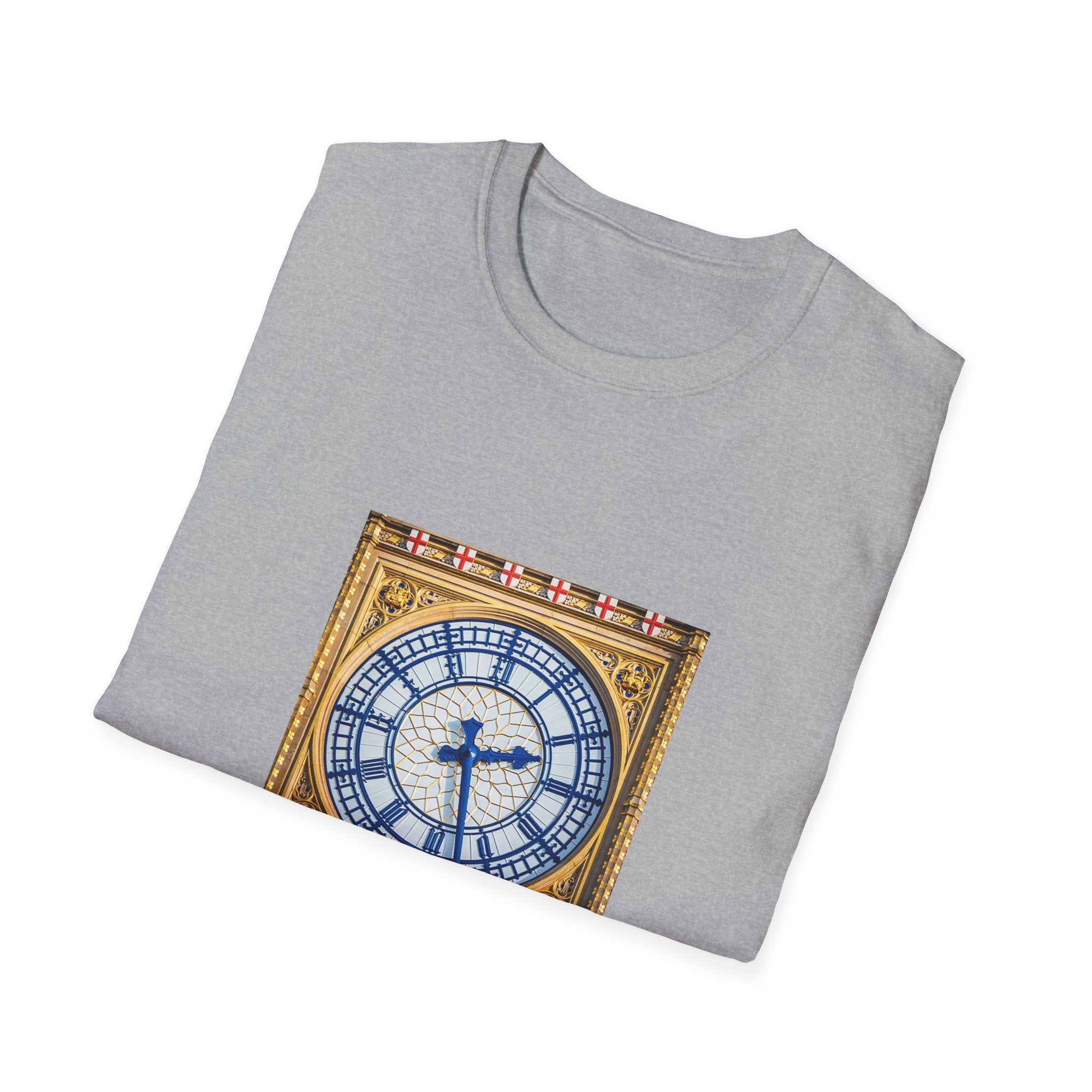 Big Ben Clock Face T-Shirt | London Landmark, Vintage Clock Illustration