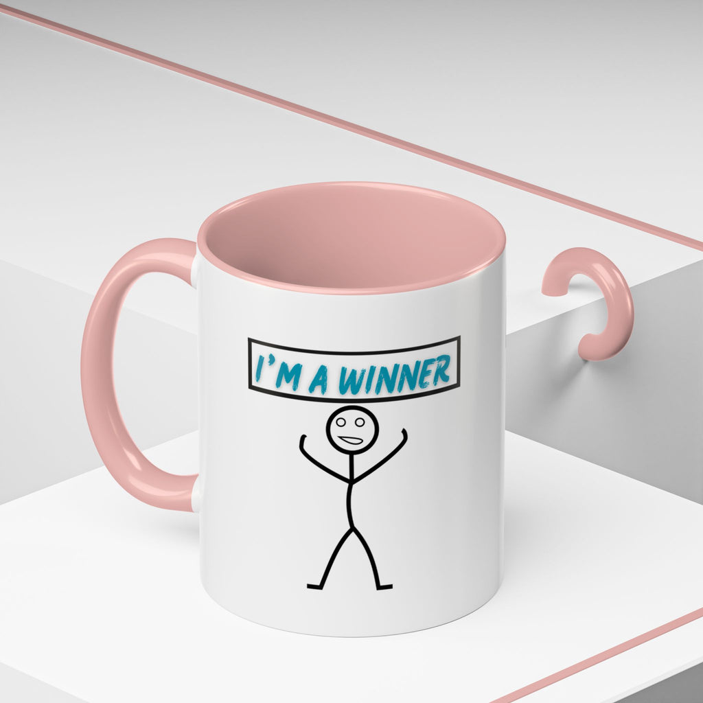 I'm a Winner Accent Coffee Mug — Funny Motivational 11/15oz