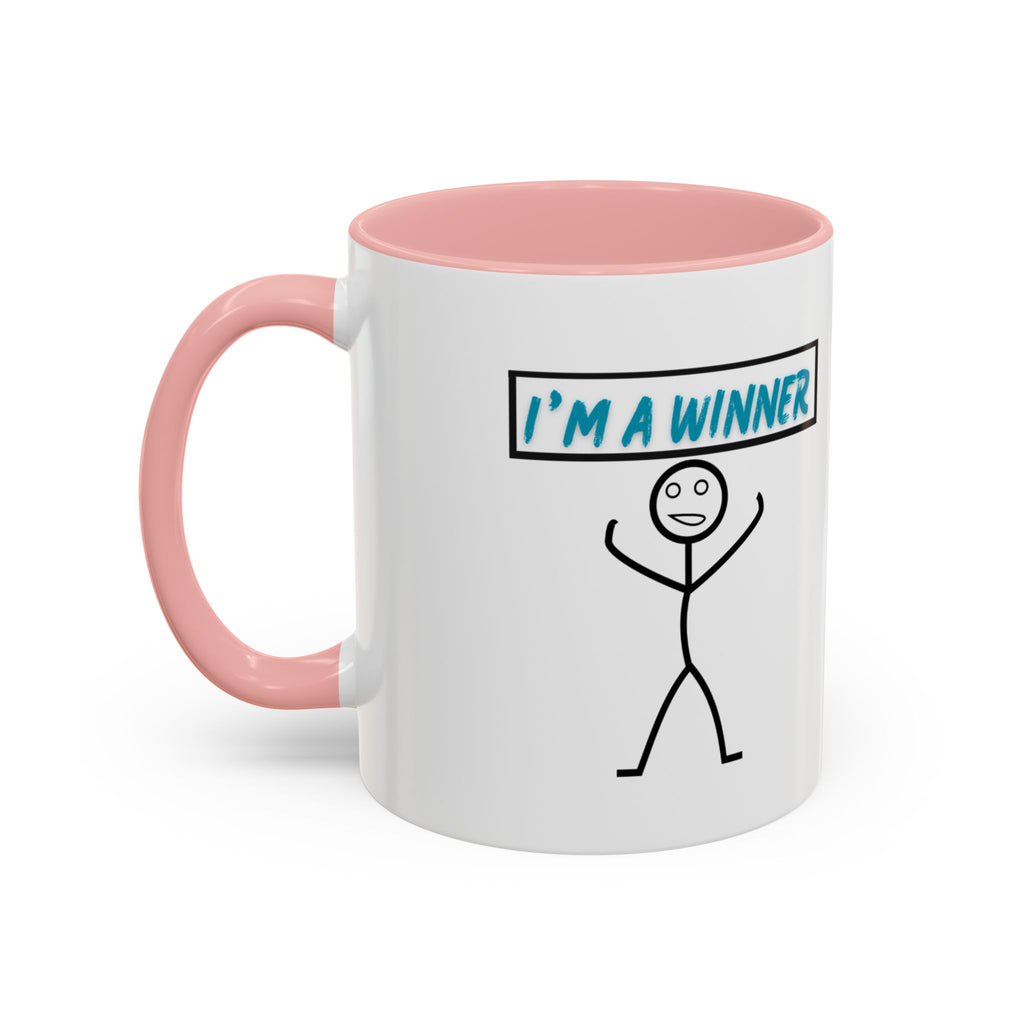 I'm a Winner Accent Coffee Mug — Funny Motivational 11/15oz