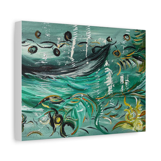 Abstract Canvas Wall Art, Boat Design, Home Decor, Office Decoration, Gift for Art Lovers, Beach House